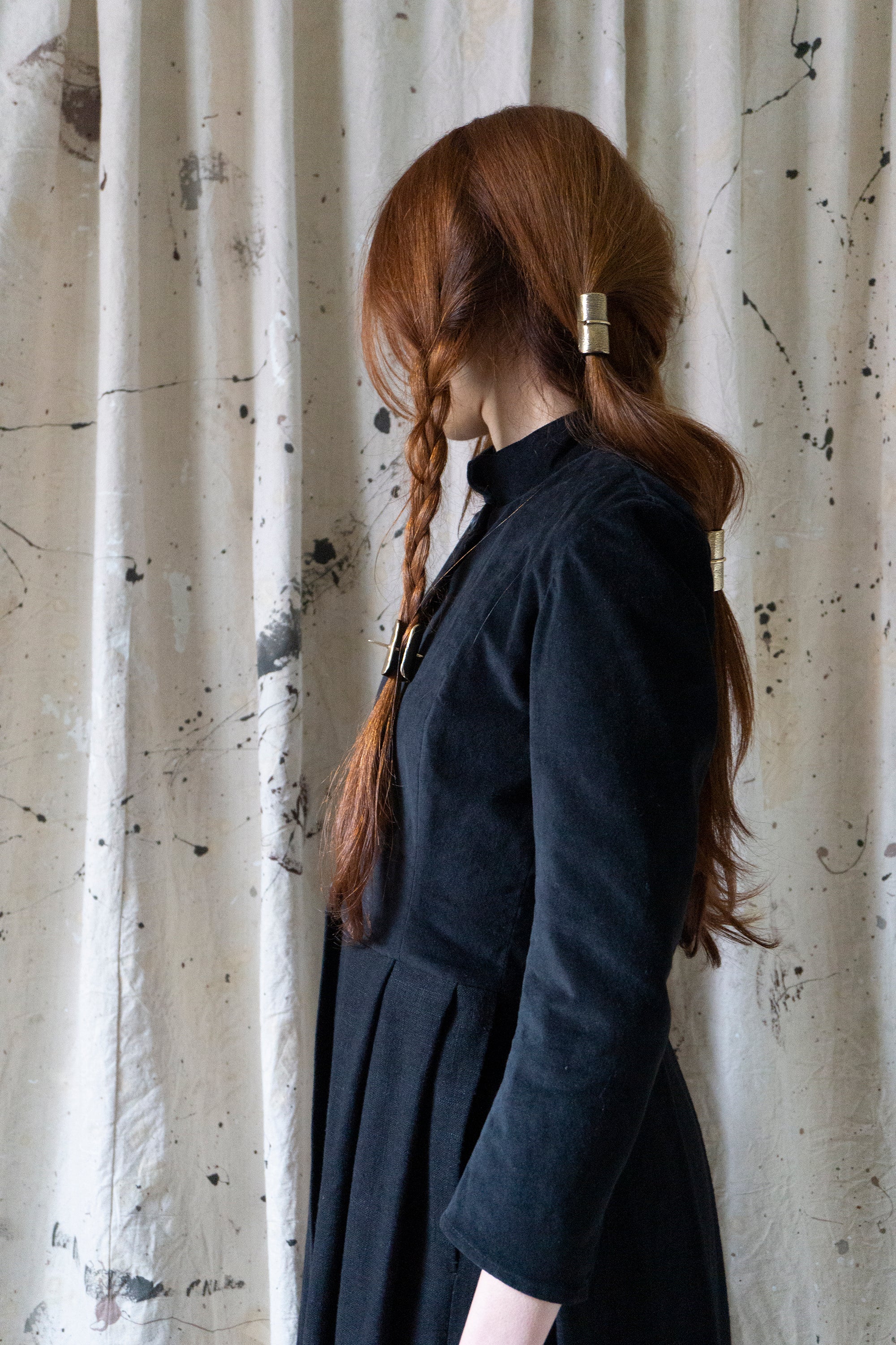 Roisin Jacket - Black Velvet & Linen