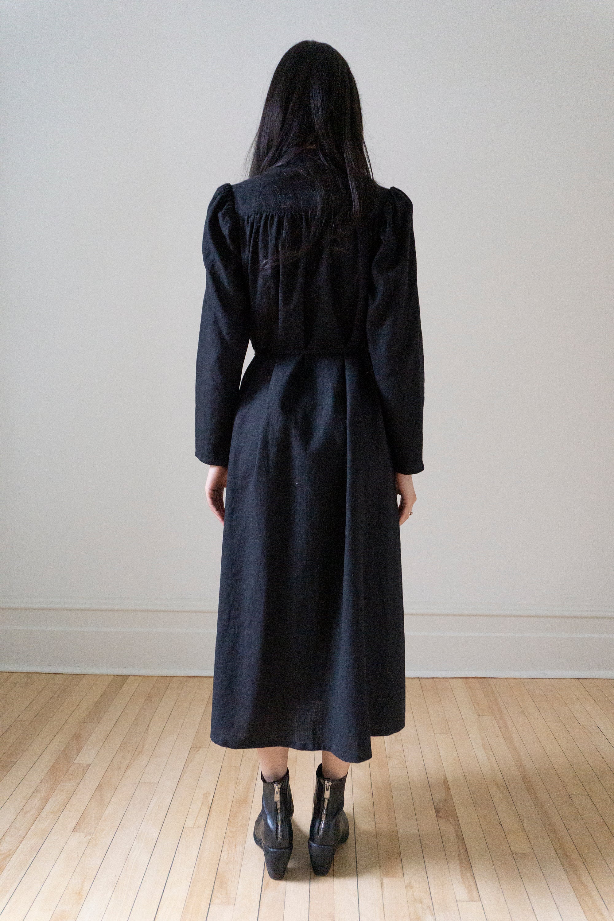 Rowan Linen Dress - Black