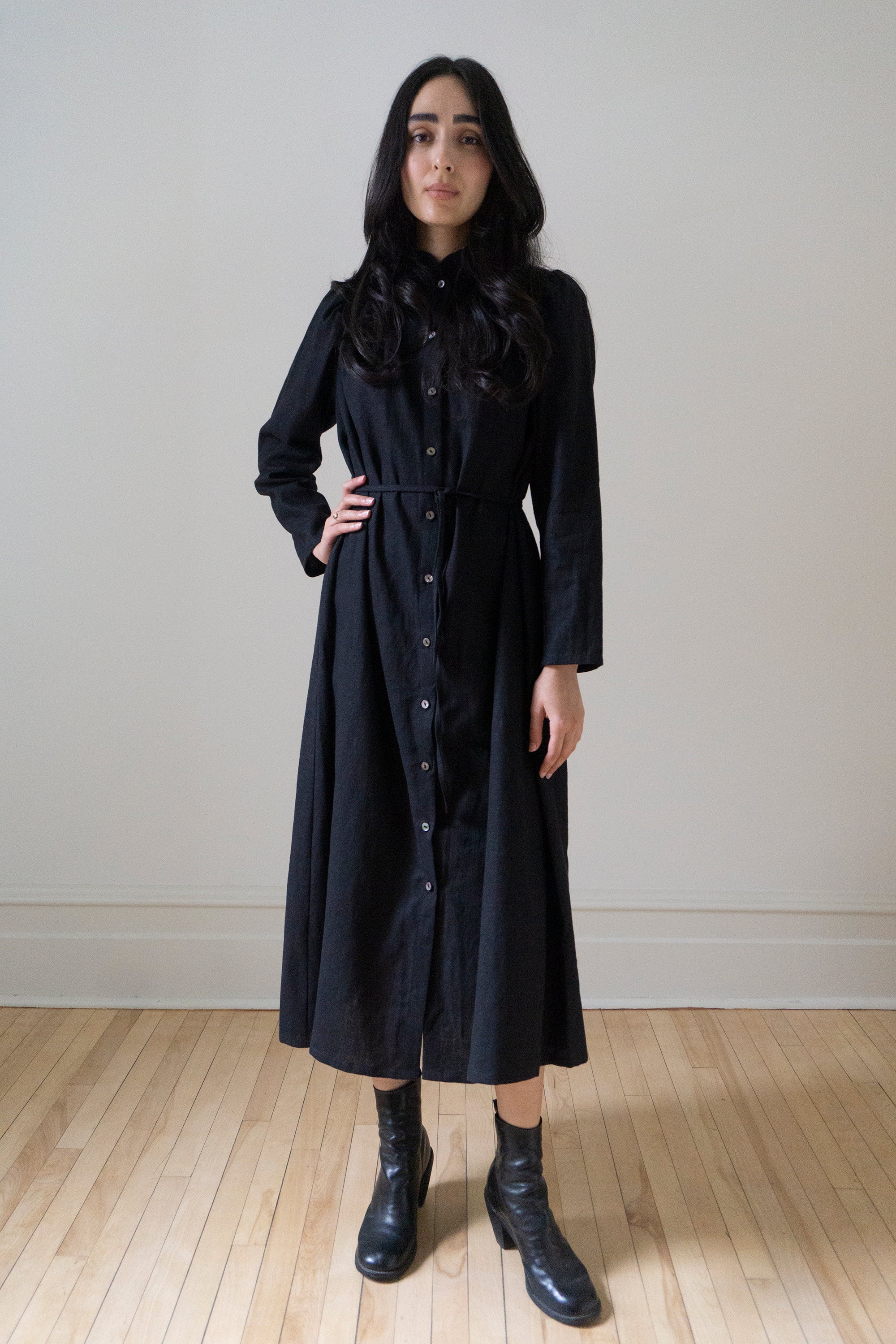 Robe en Lin Rowan - Noir