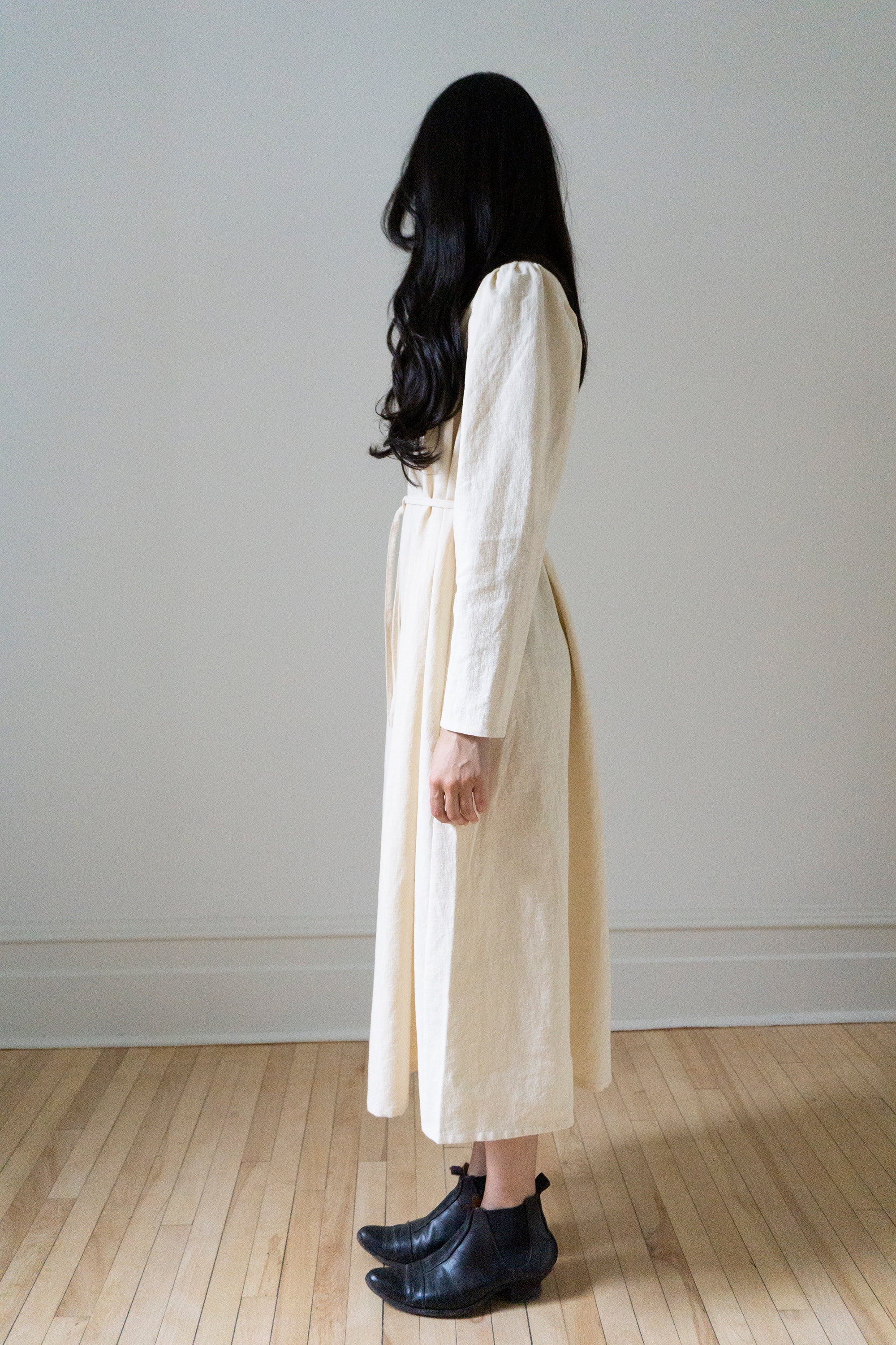 Rowan Linen Dress - Creme