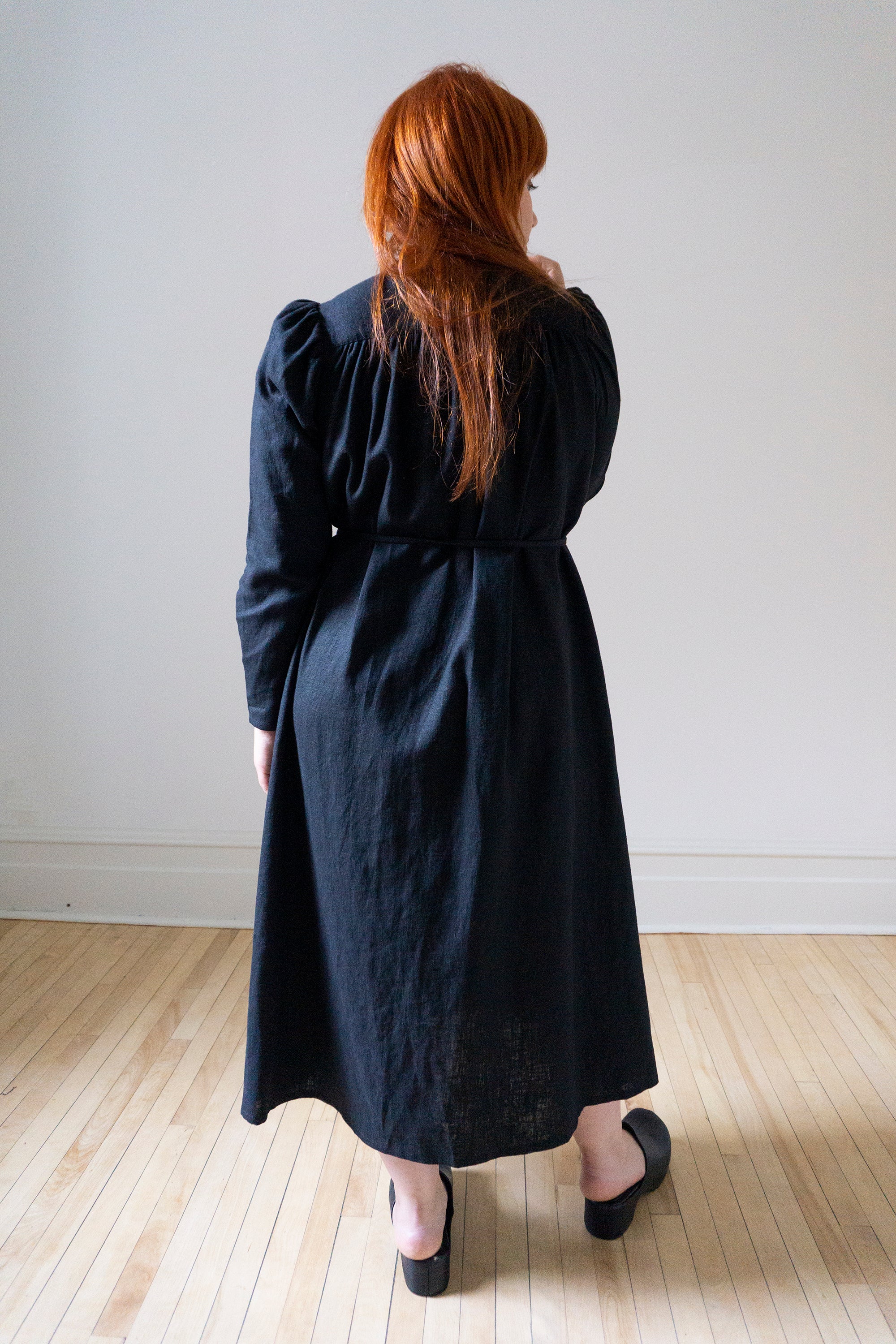 Rowan Linen Dress - Black
