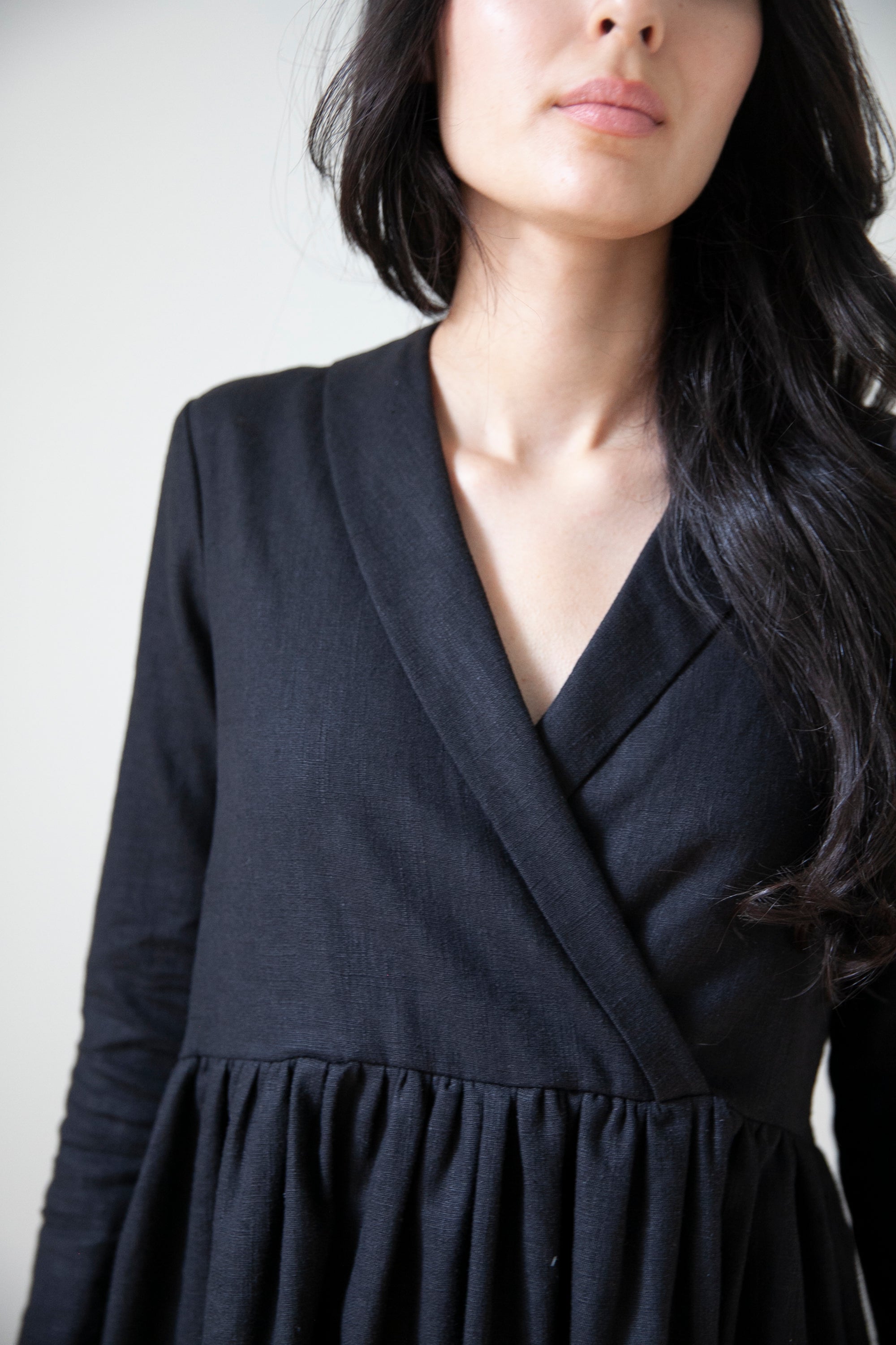 Mara Dress - Black Linen