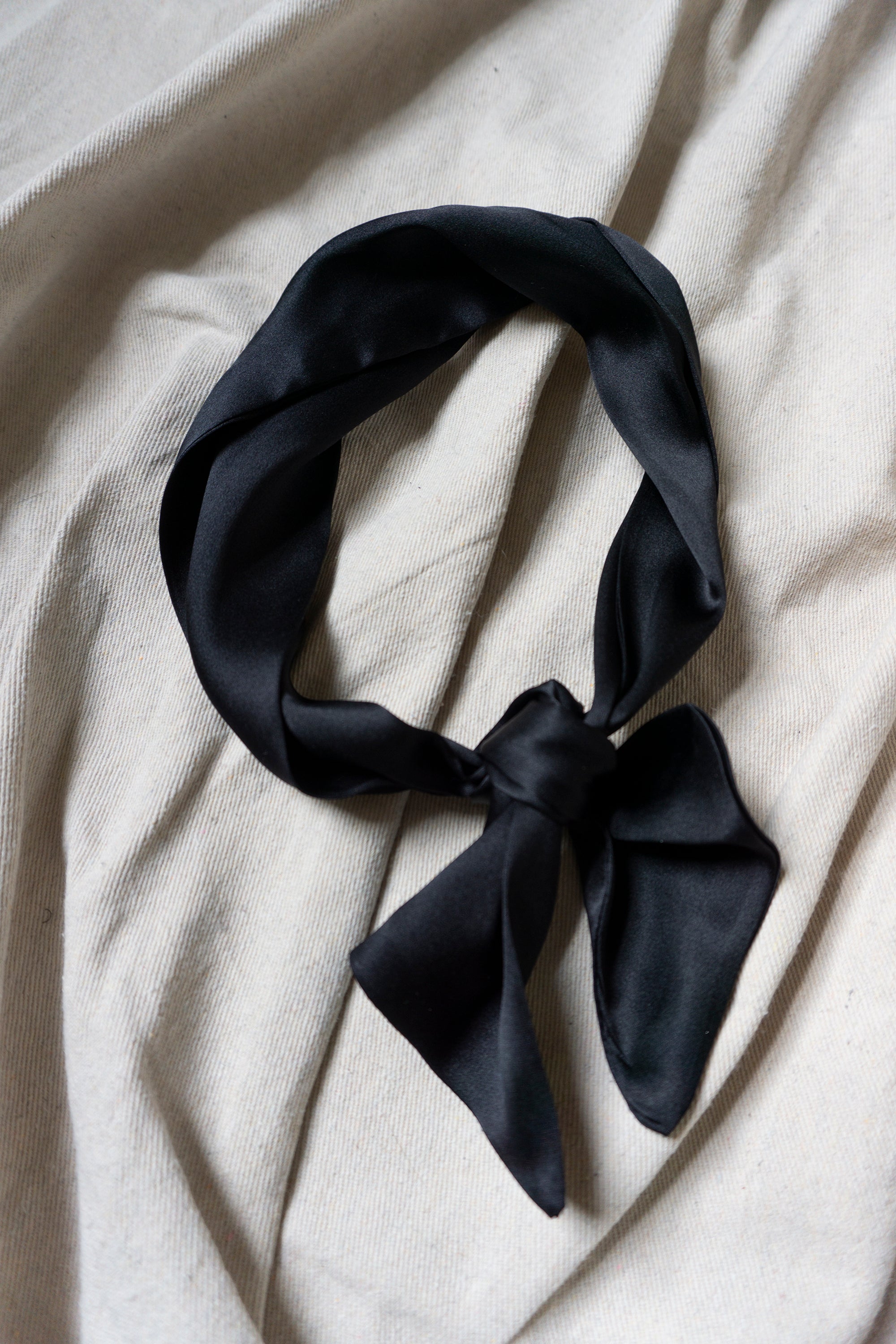 Petit foulard - Soie noire