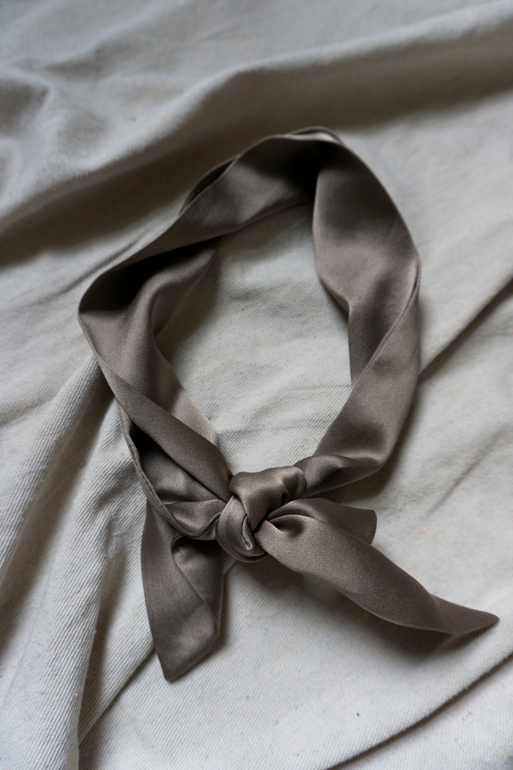 Petit foulard - Soie Taupe