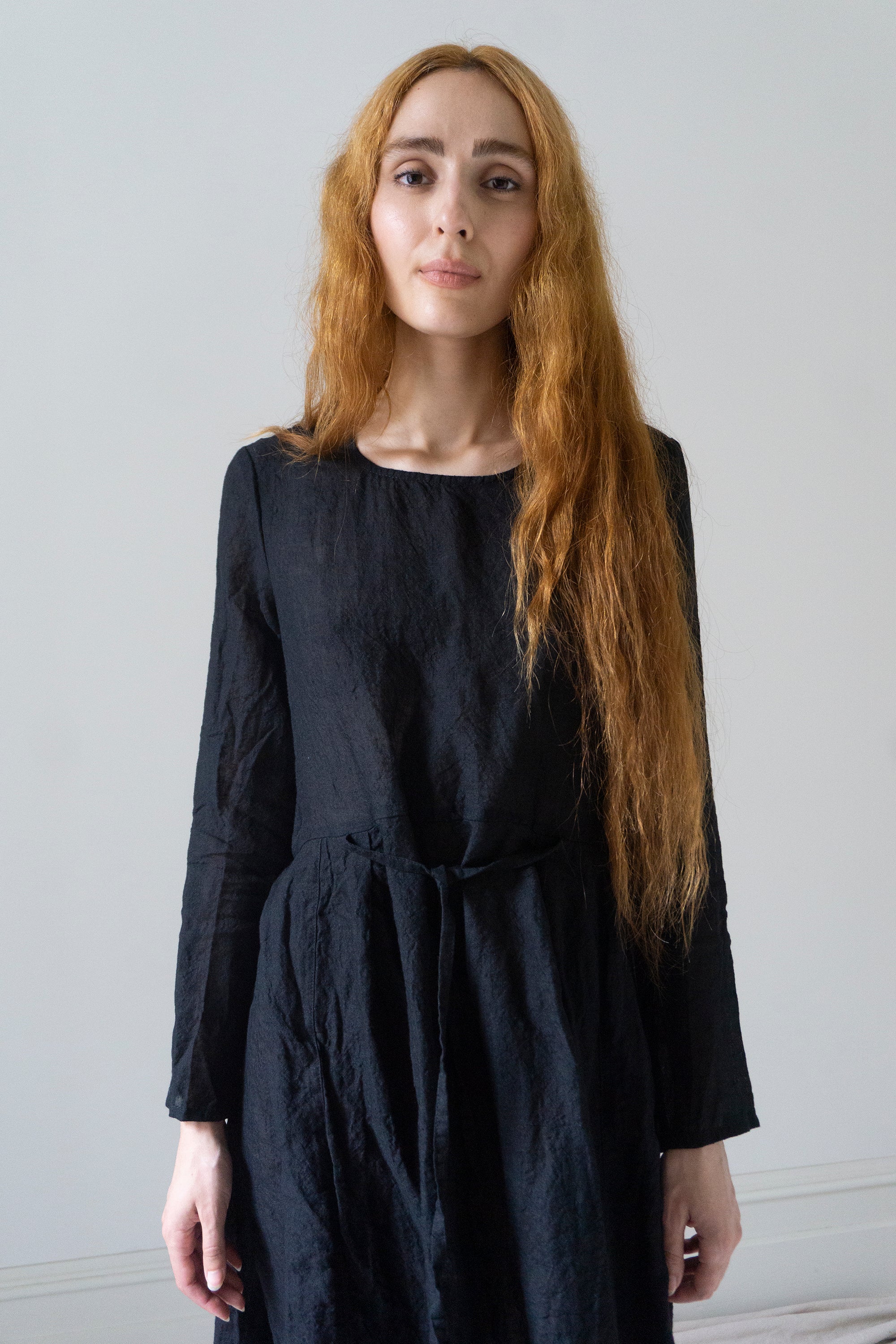 Robe Seraphina - Mousseline noire à pois