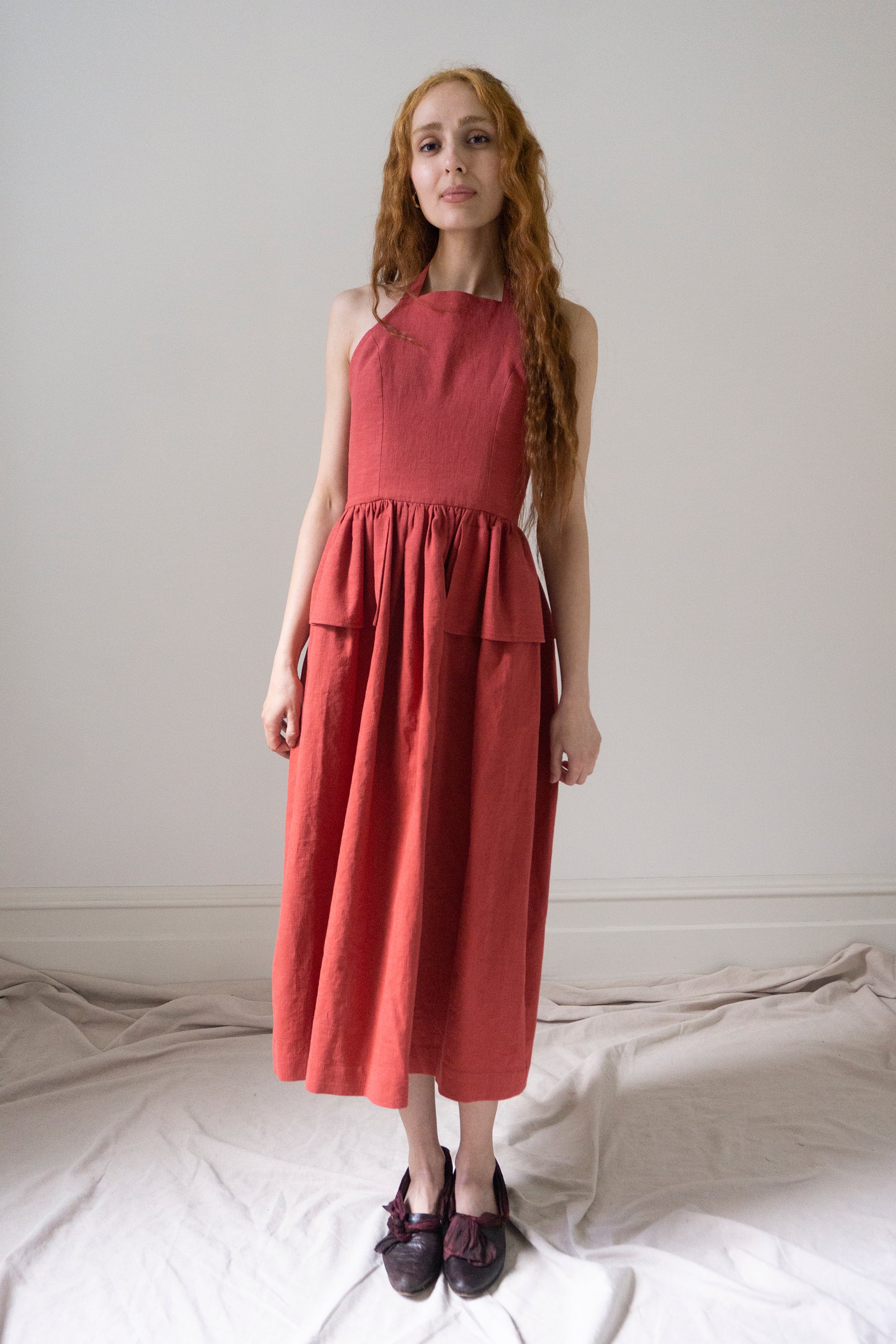 Robe en lin Mathilde - Noir
