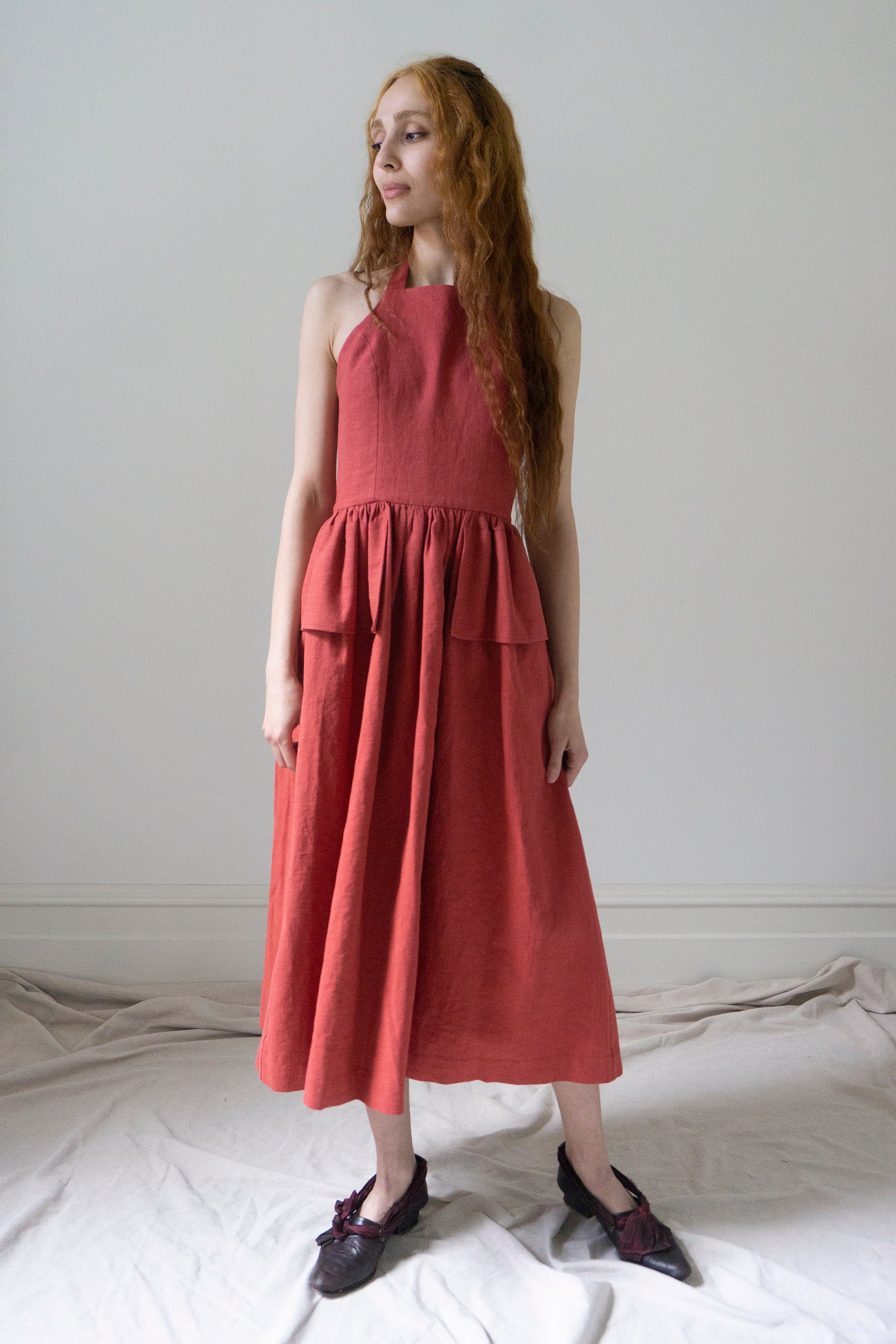 Robe en lin Mathilde - Noir