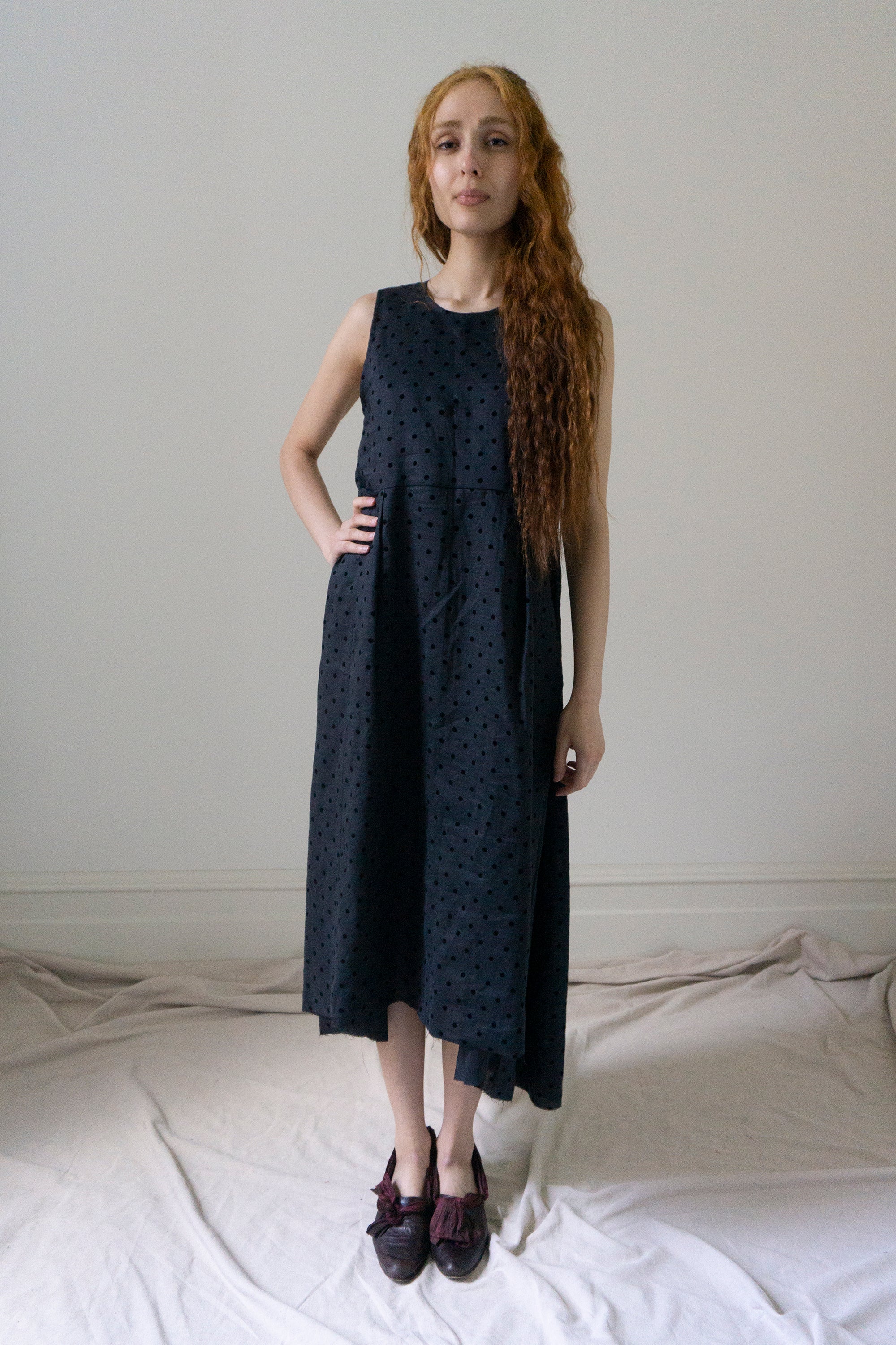 Robe en lin Mathilde - Noir