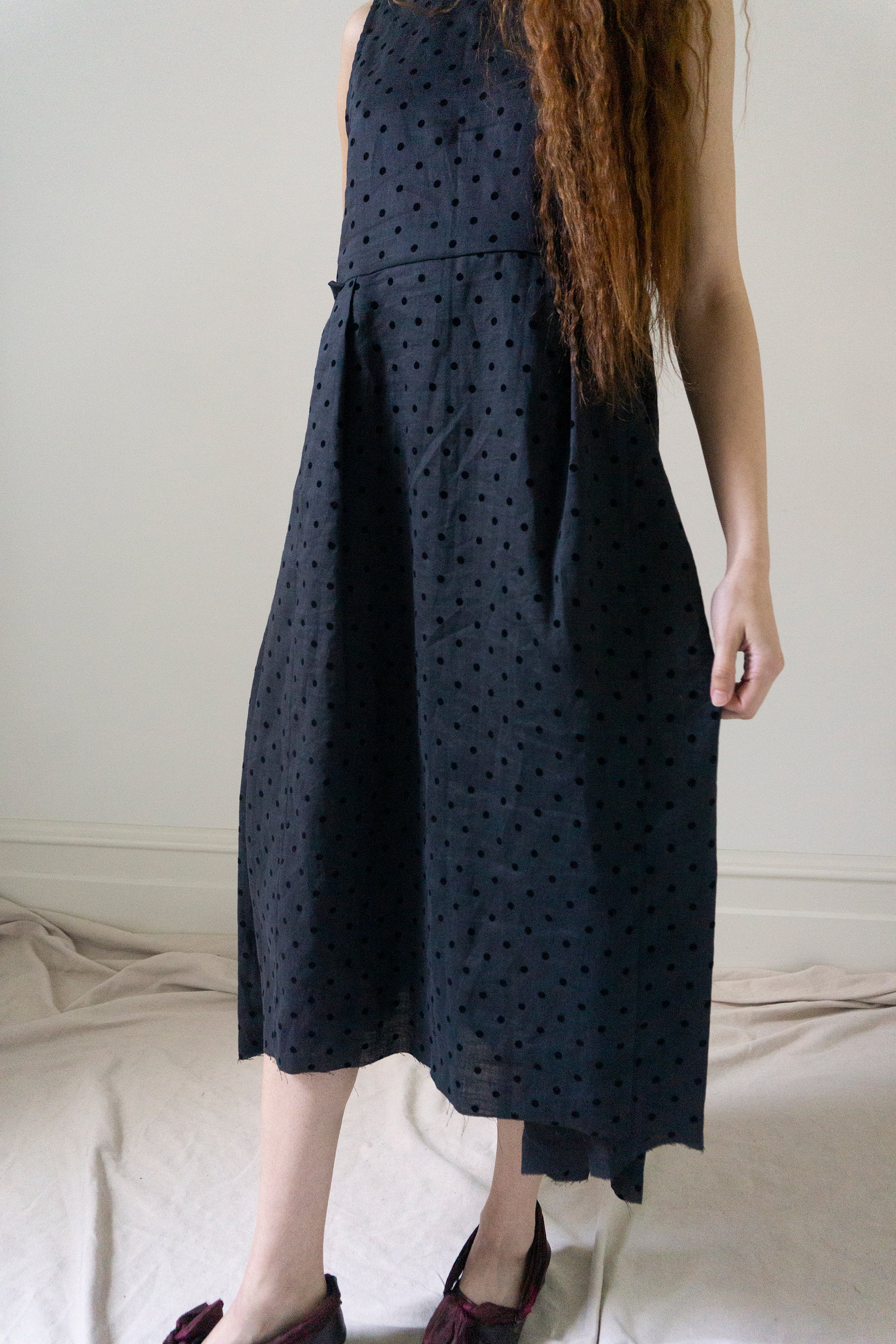 Robe en lin Mathilde - Noir
