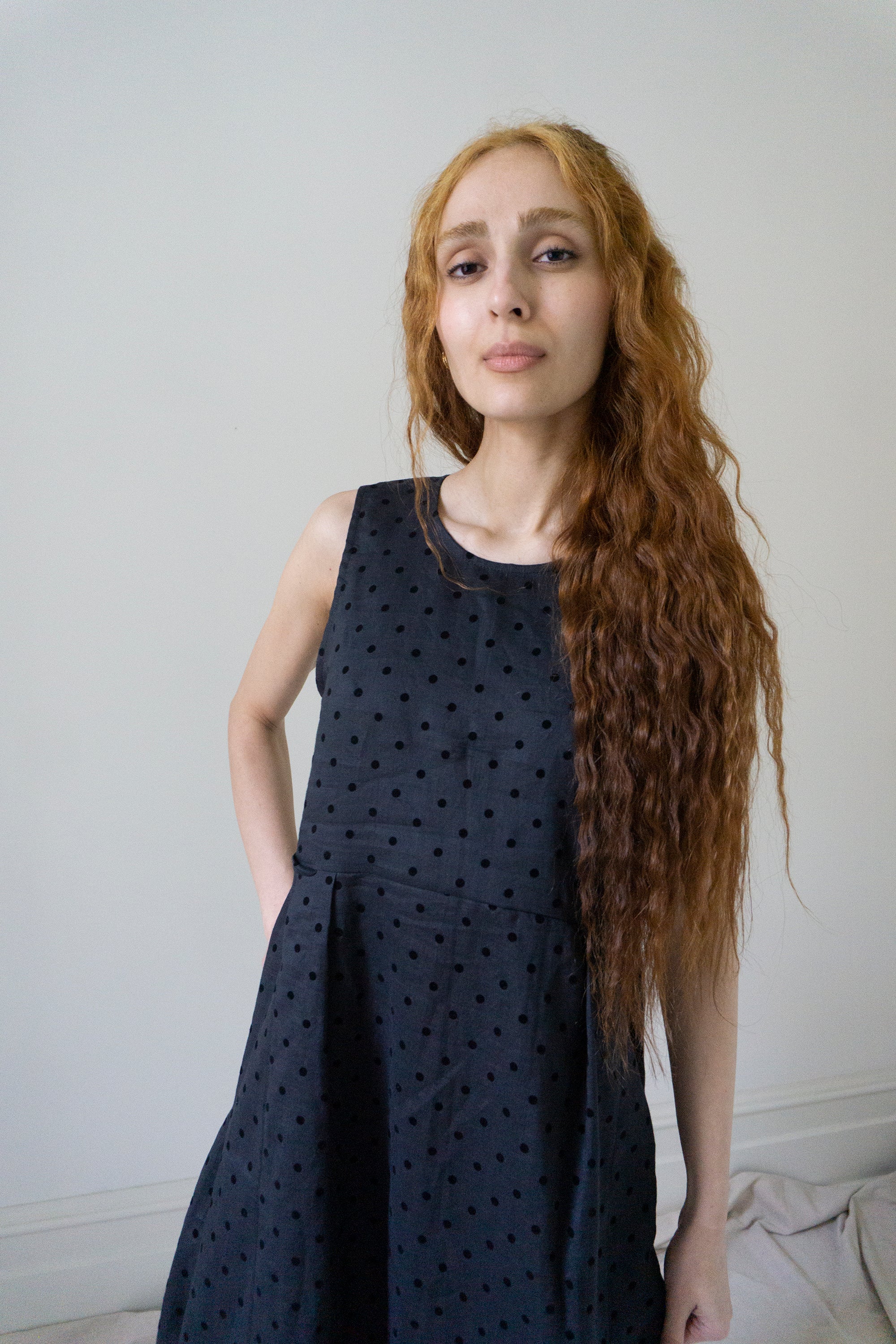 Robe en lin Mathilde - Noir