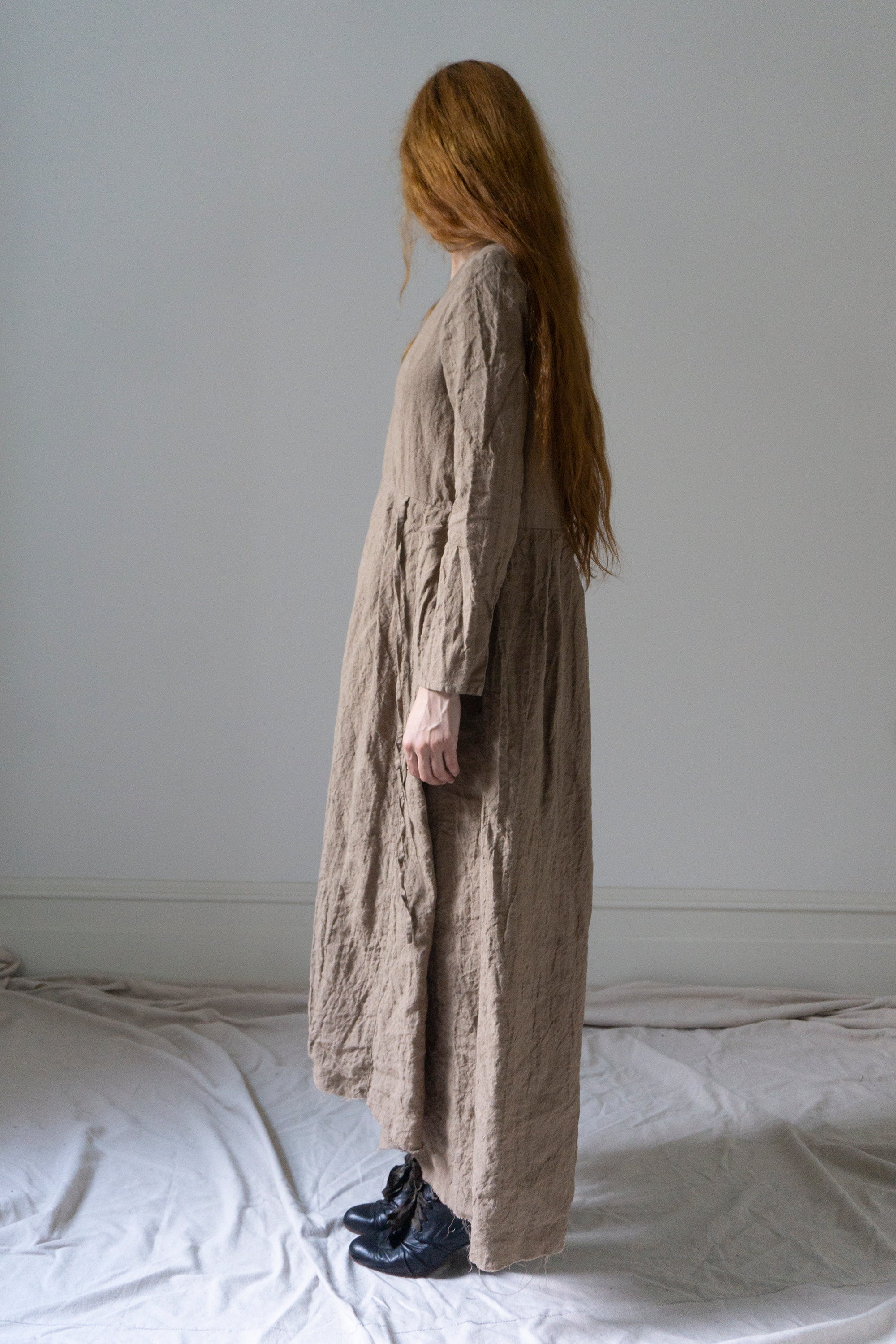 Heloise Linen Dress - Wheat