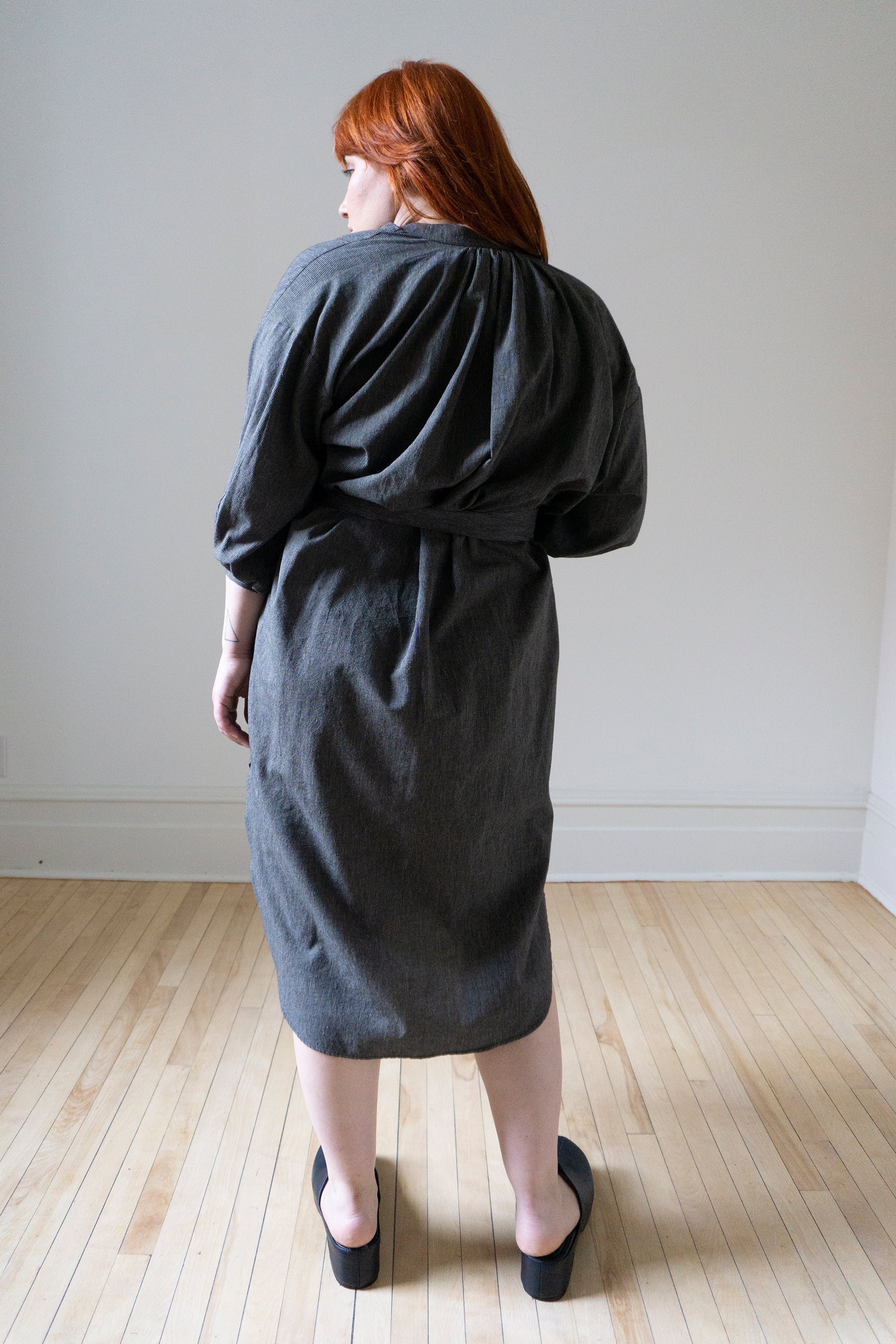 Severine Linen Dress - Narrow Stripe