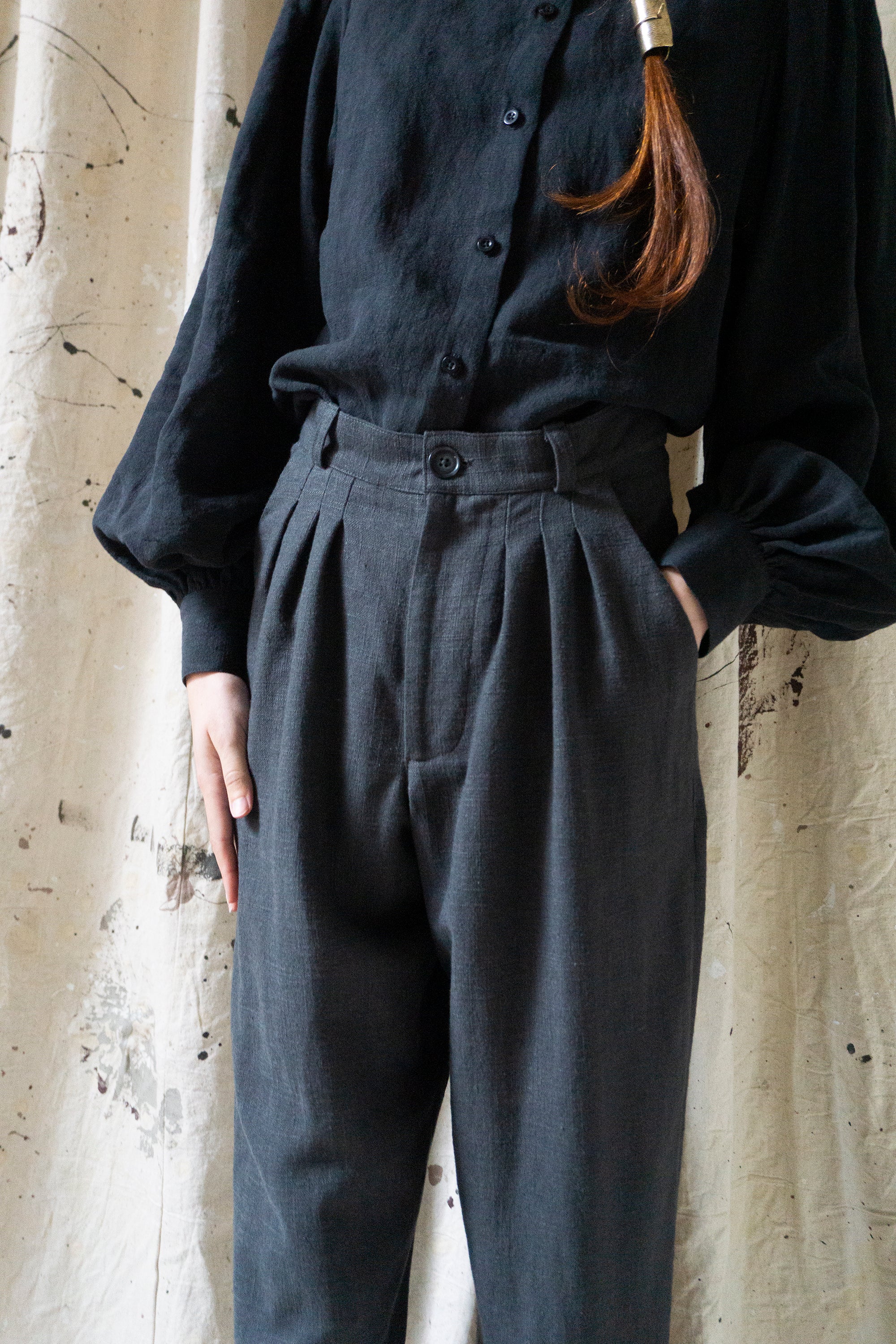Alfie Linen Trousers - Grey