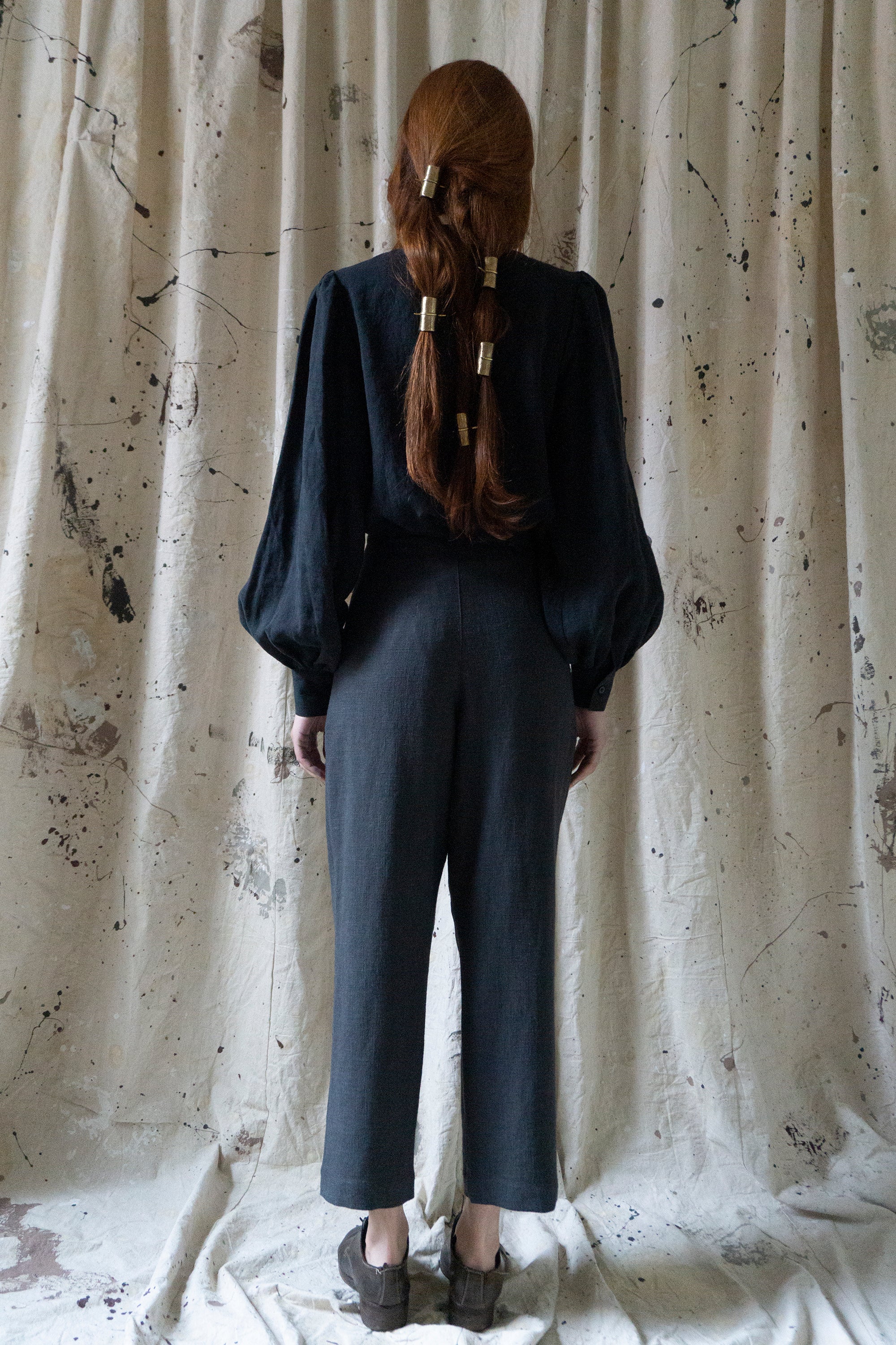 Alfie Linen Trousers - Grey