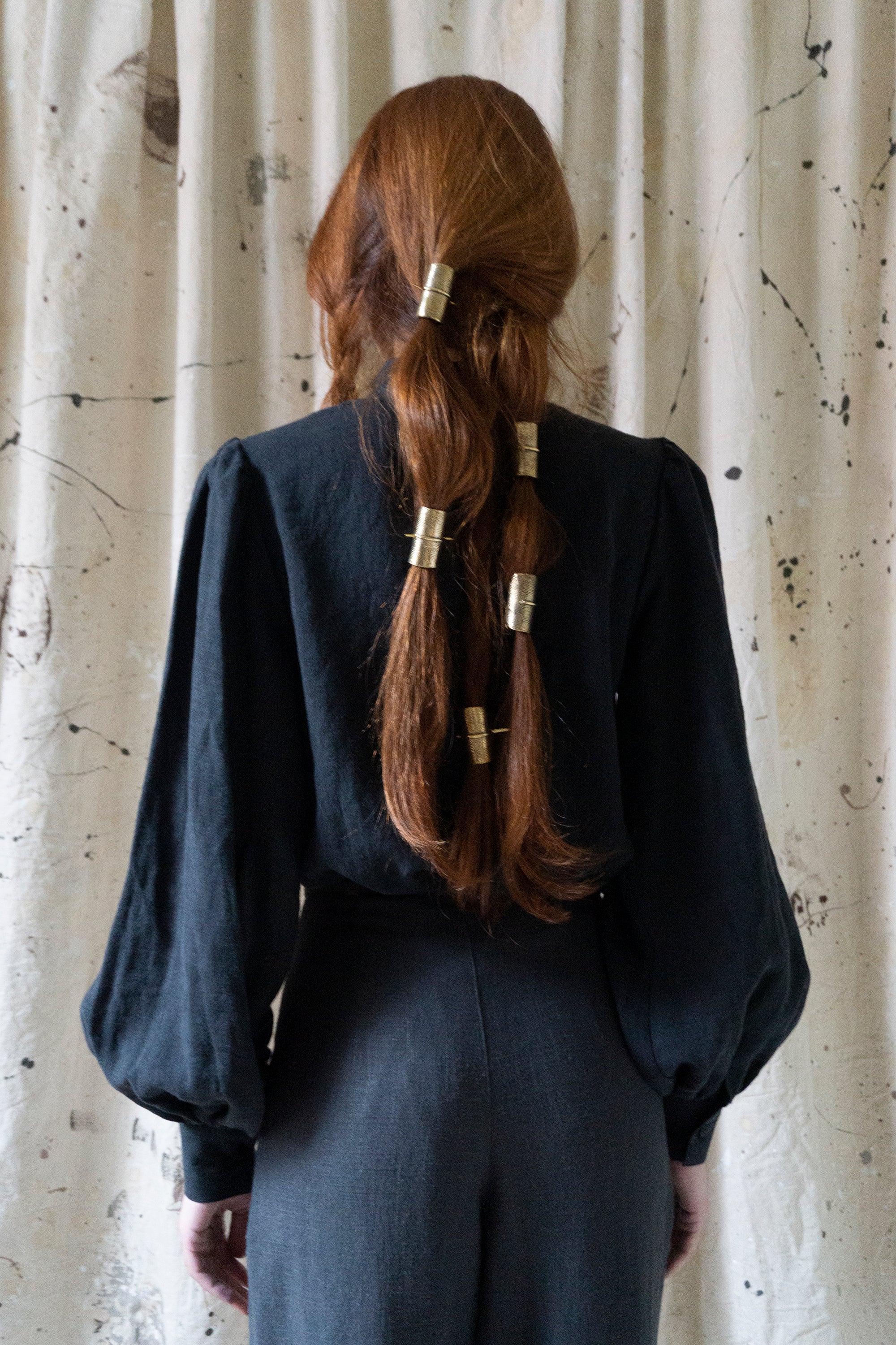 Sibylle Linen Blouse - Black