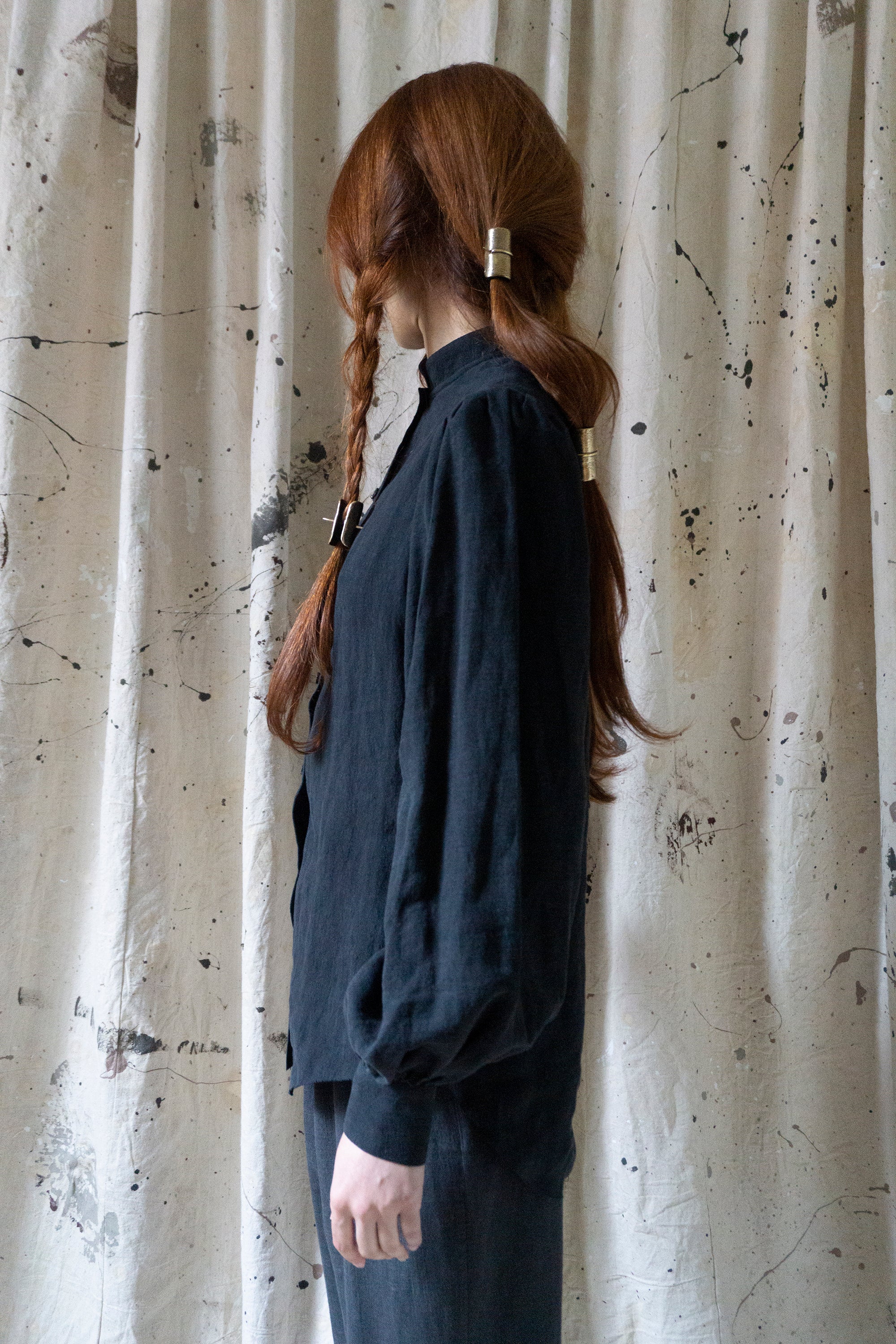 Sibylle Linen Blouse - Black