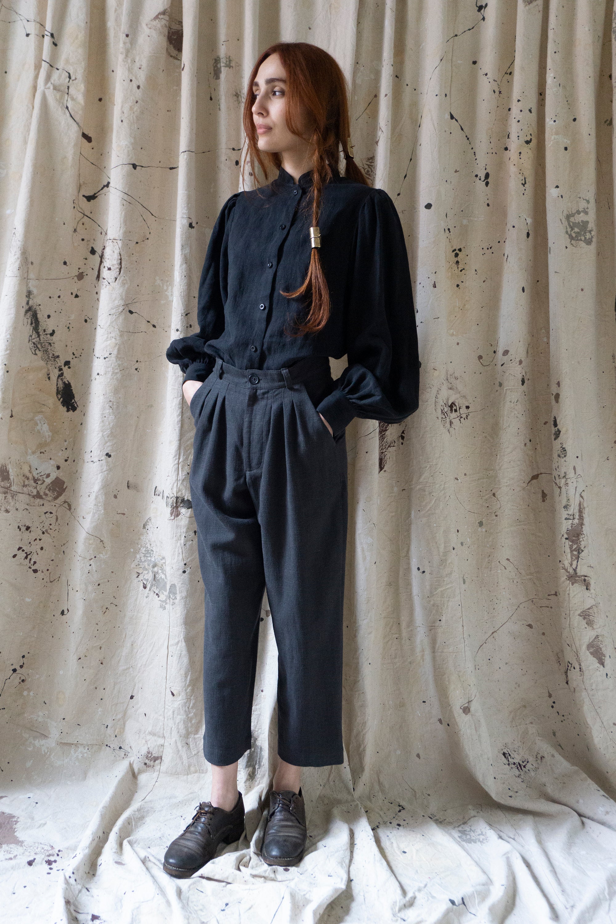 Alfie Linen Trousers - Grey