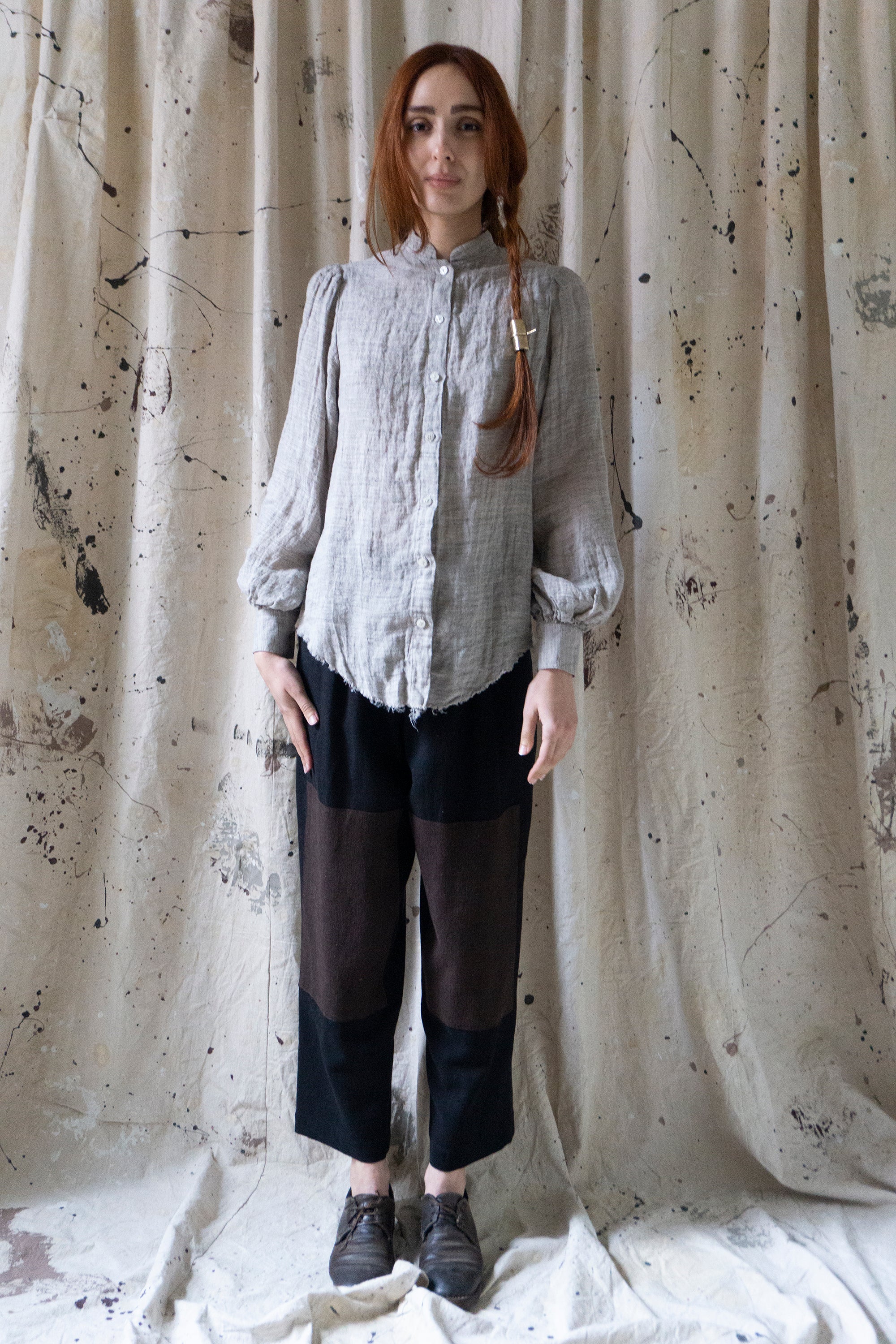 Sibylle Linen Blouse - Pale Yarn Dye
