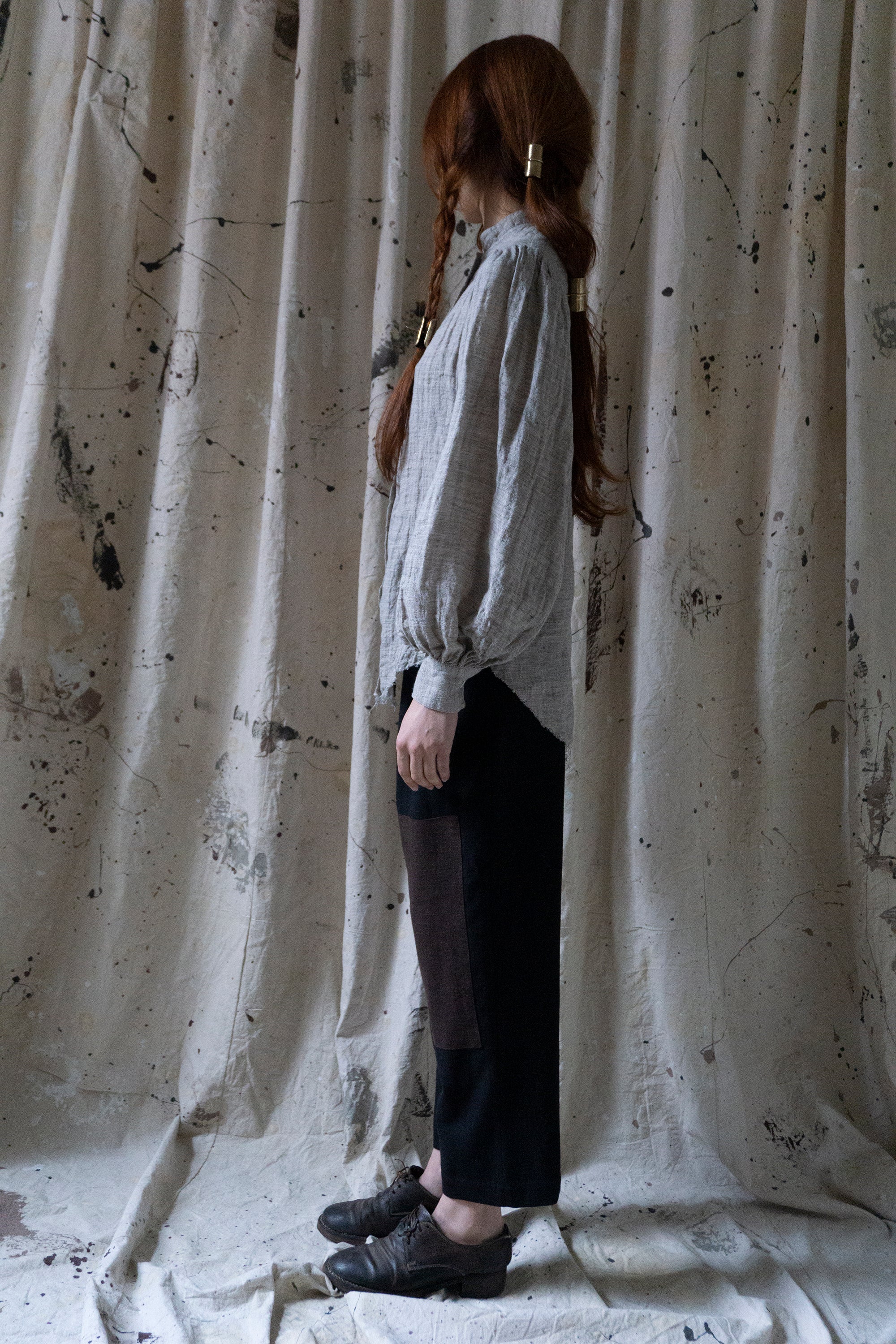 Sibylle Linen Blouse - Pale Yarn Dye