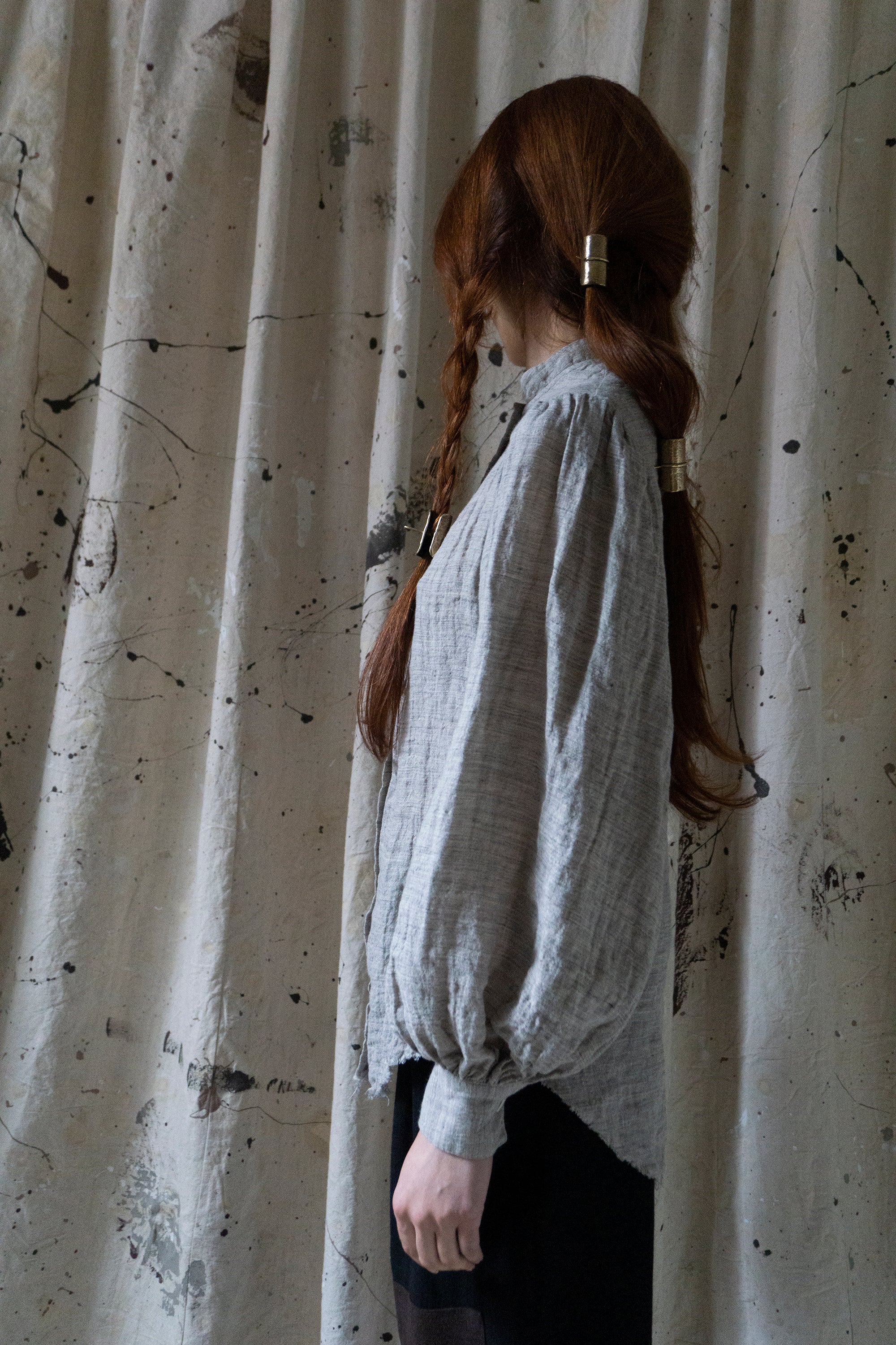 Sibylle Linen Blouse - Pale Yarn Dye