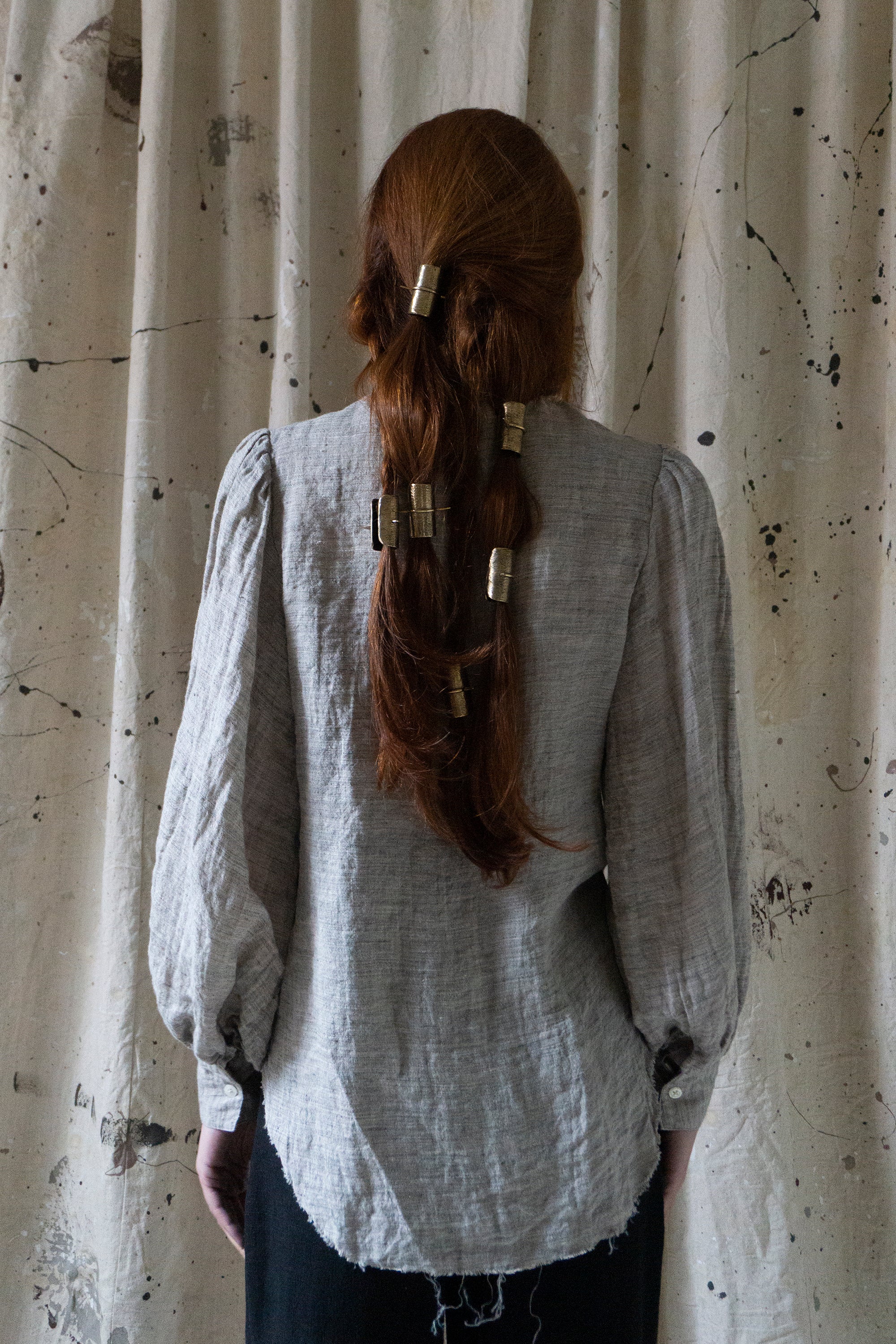 Sibylle Linen Blouse - Pale Yarn Dye