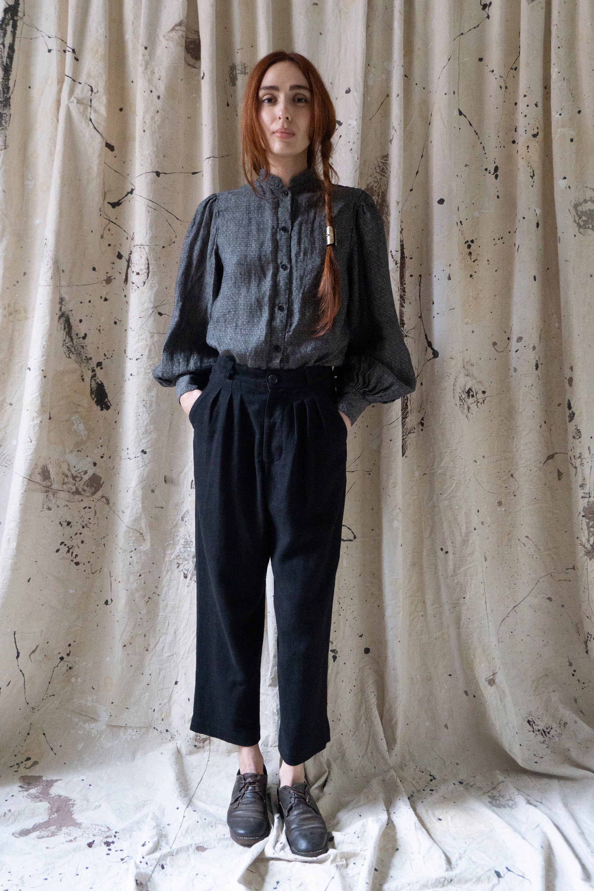 Alfie Linen Trousers - Black