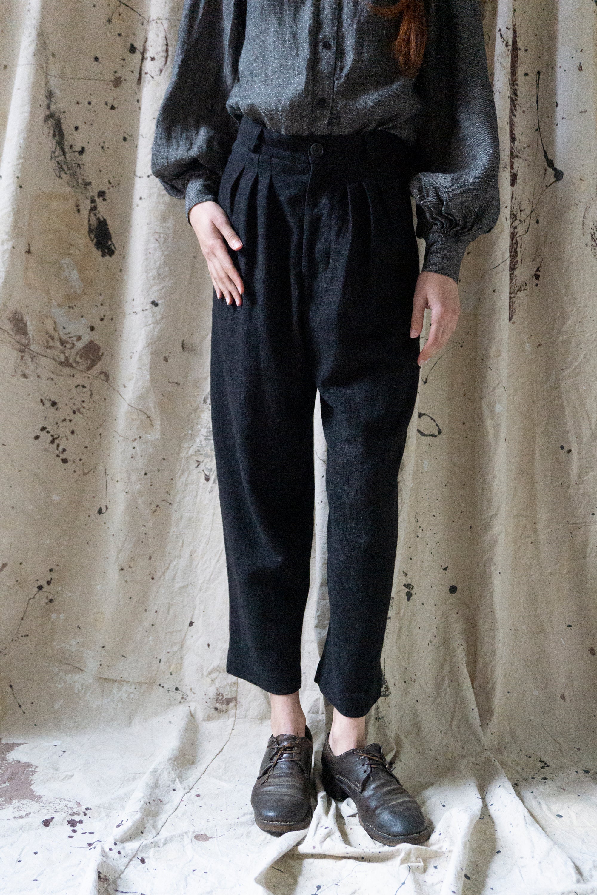 Alfie Linen Trousers - Black
