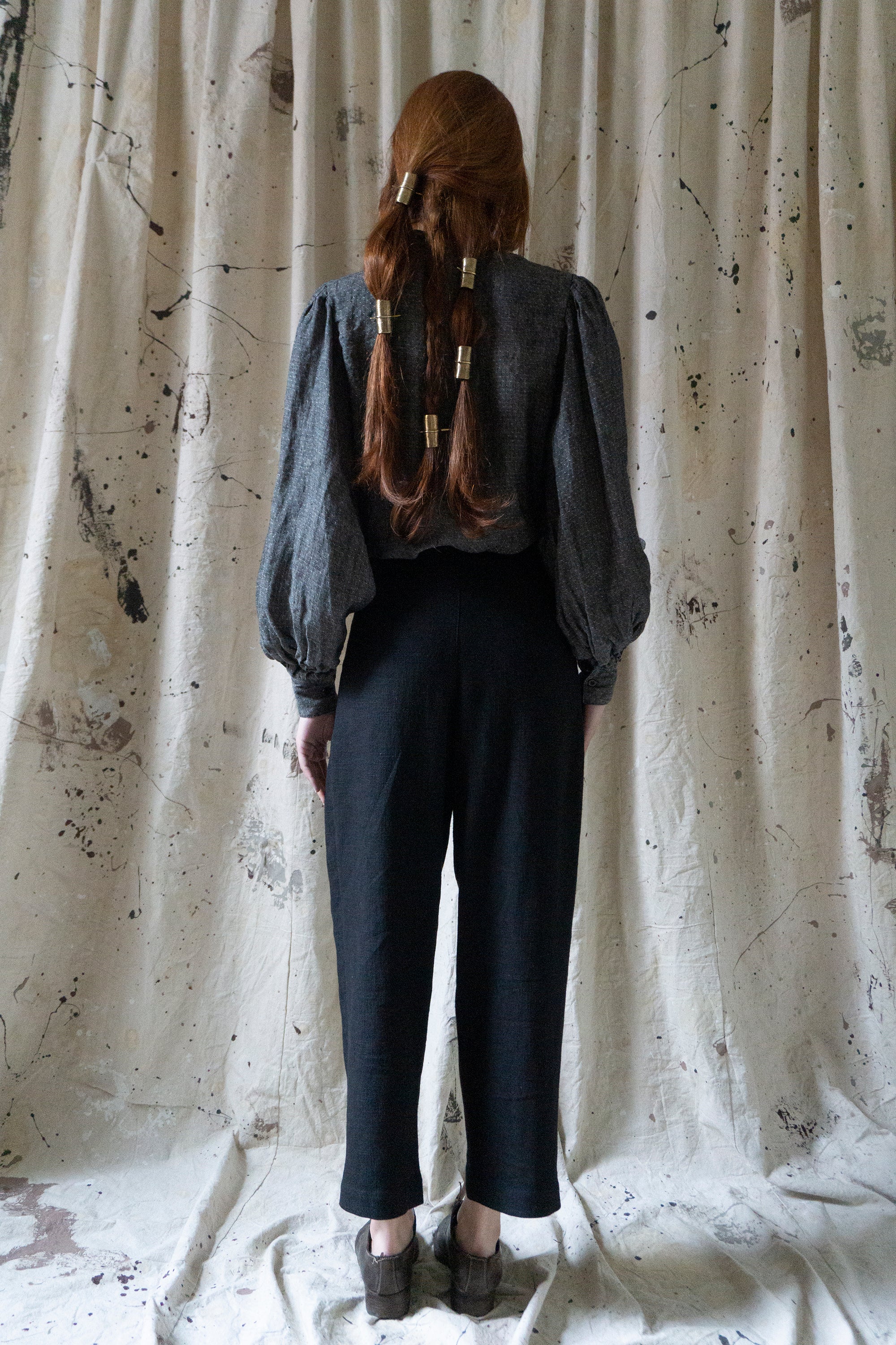 Alfie Linen Trousers - Black