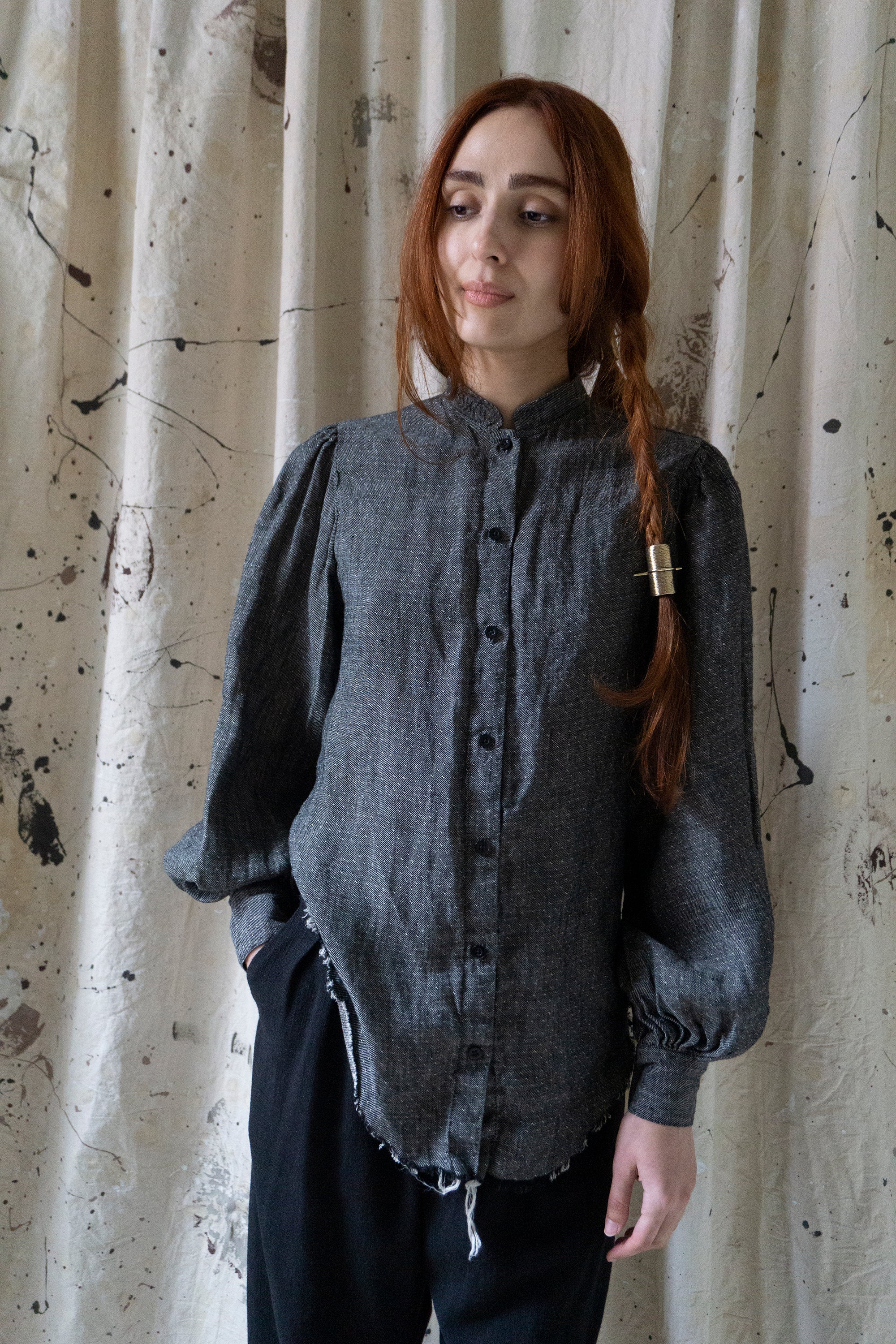 Sibylle Linen Blouse - Yarn Dye