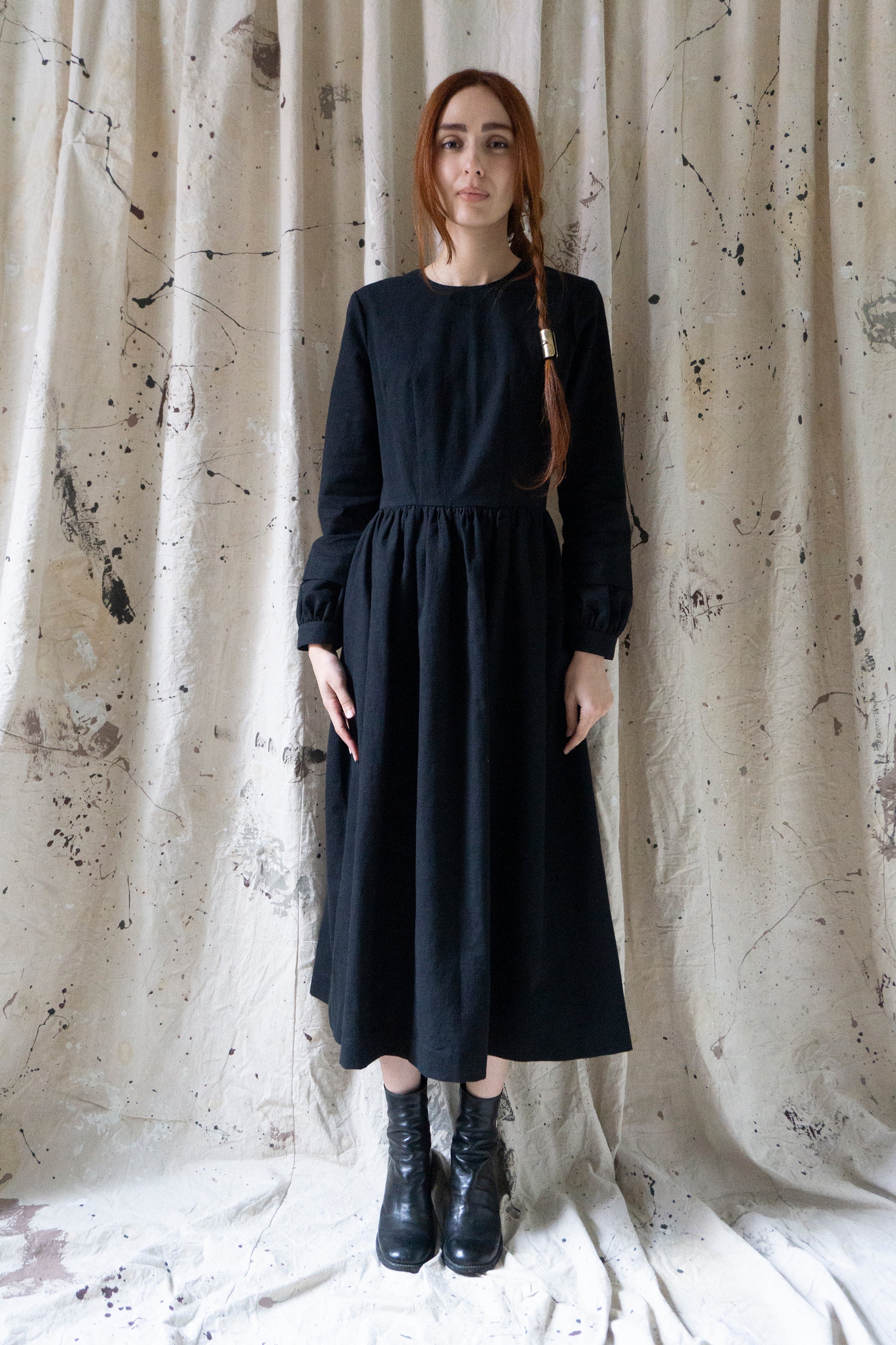 Sova Linen Dress - Black