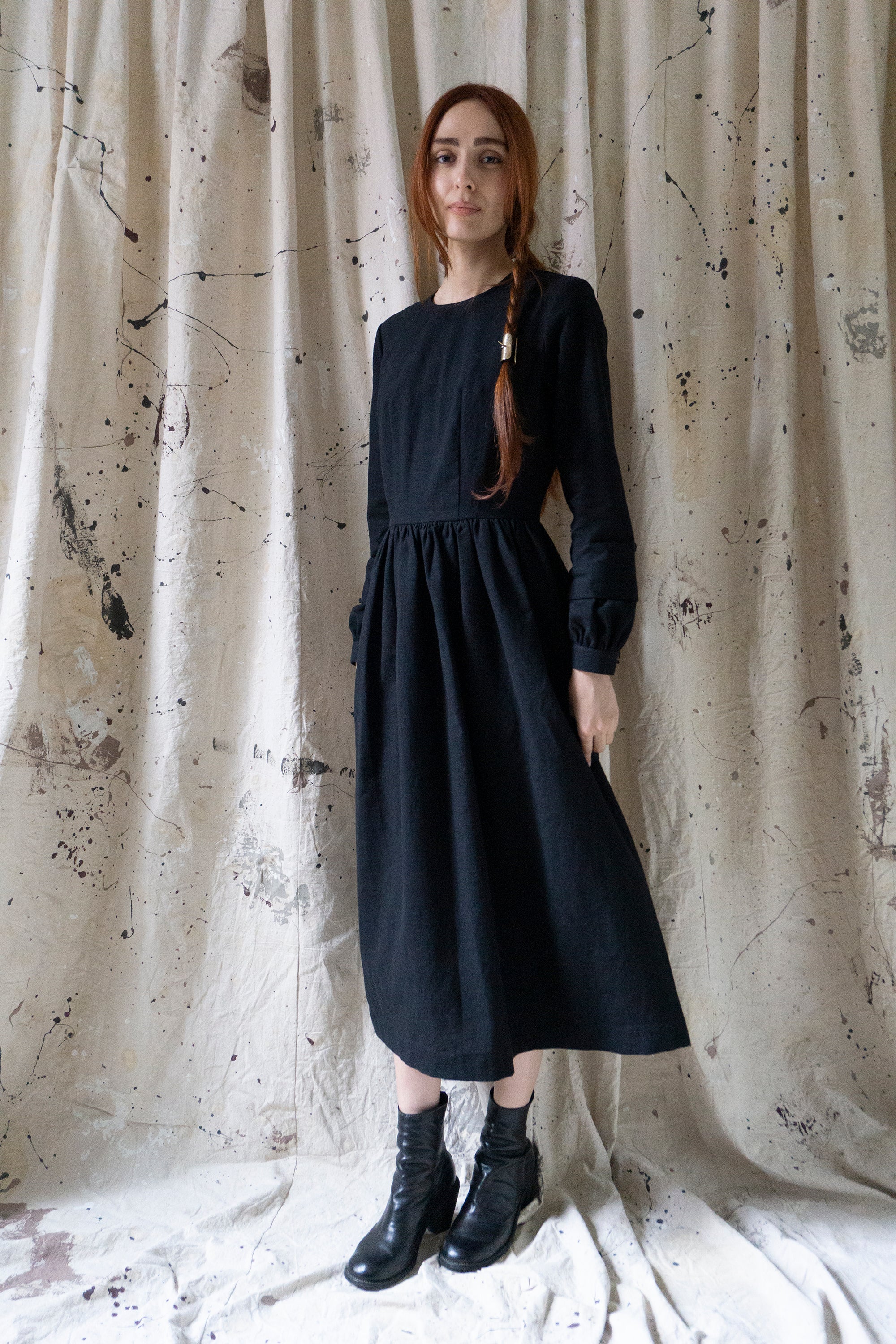Sova Linen Dress - Black