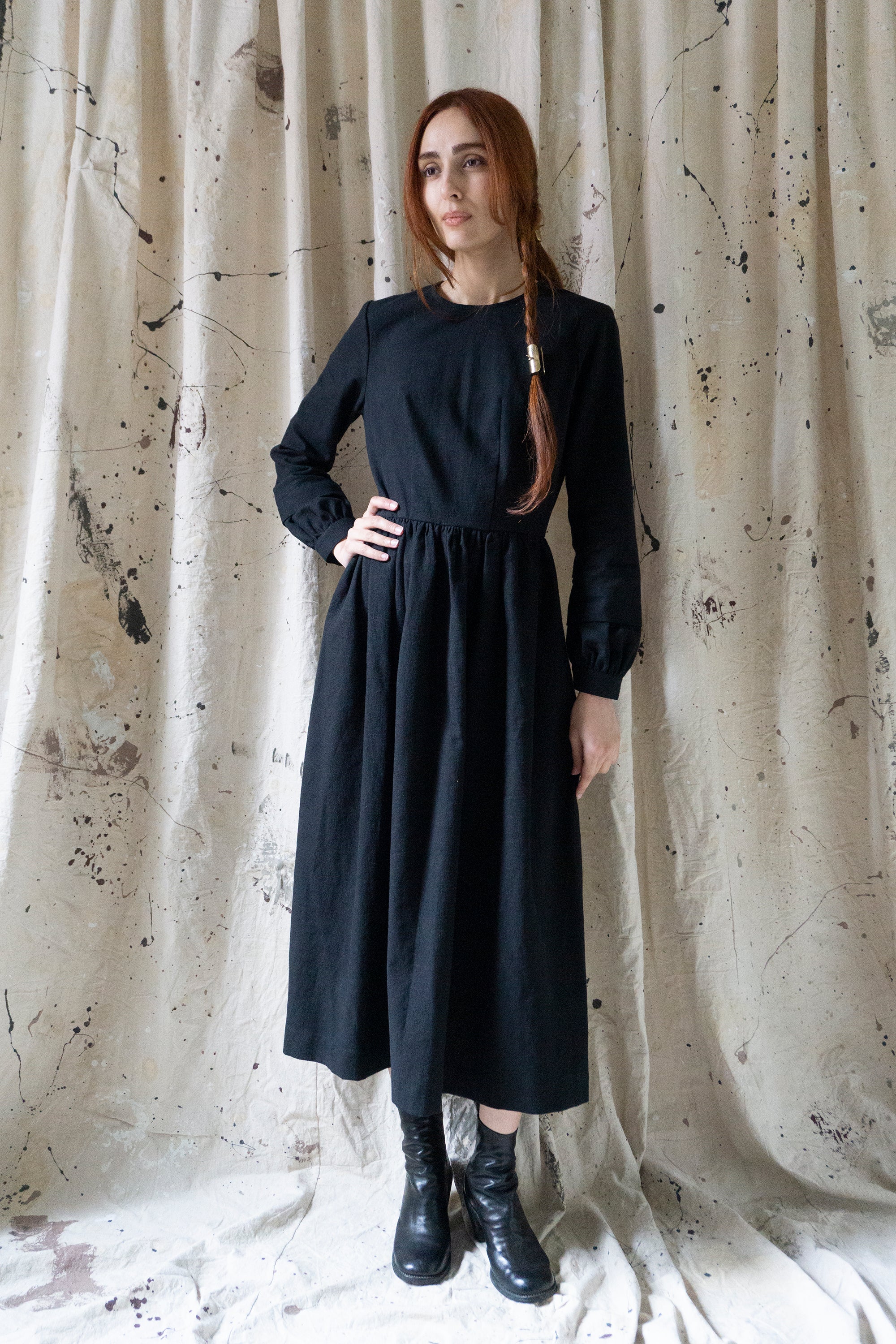 Sova Linen Dress - Black