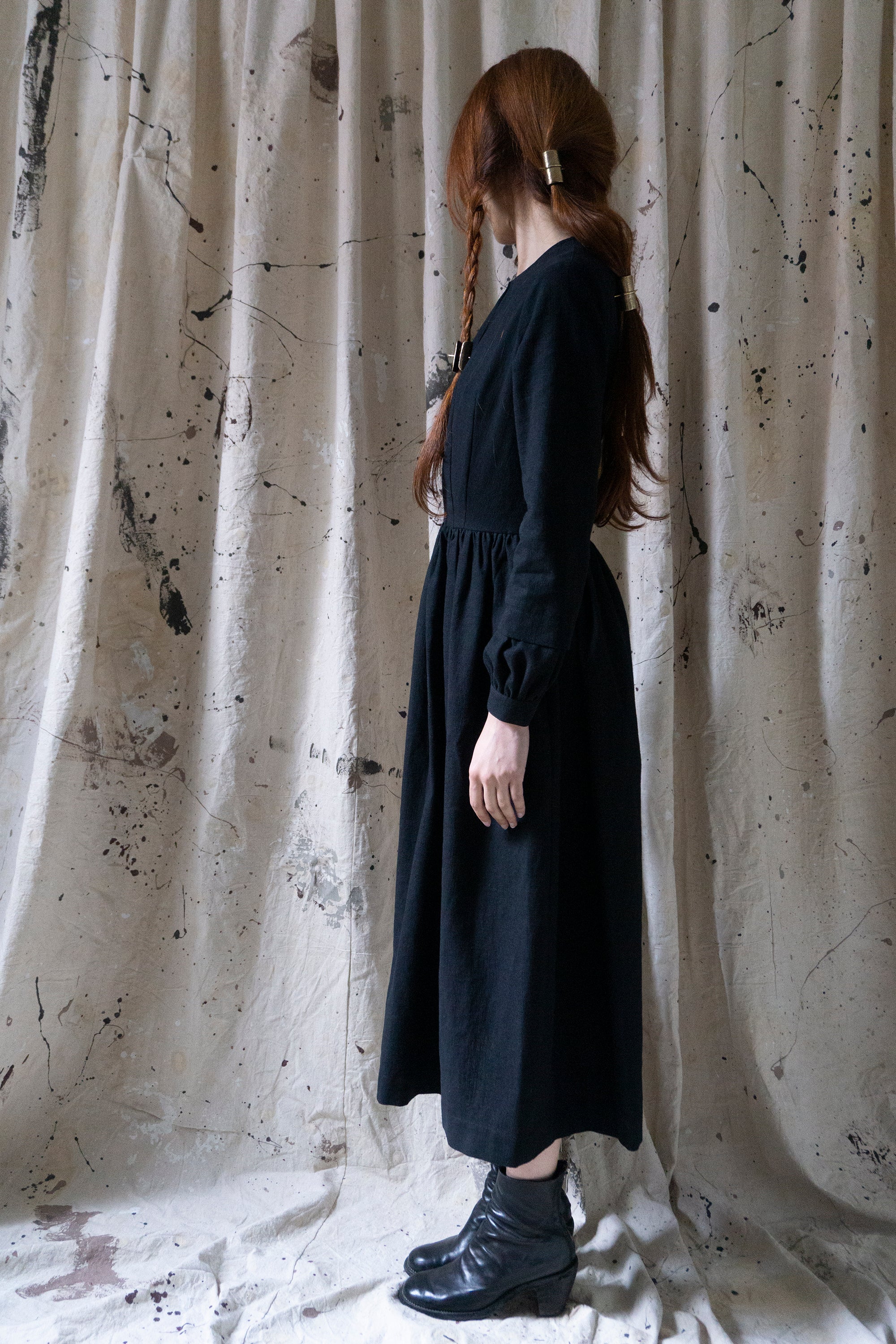 Sova Linen Dress - Black