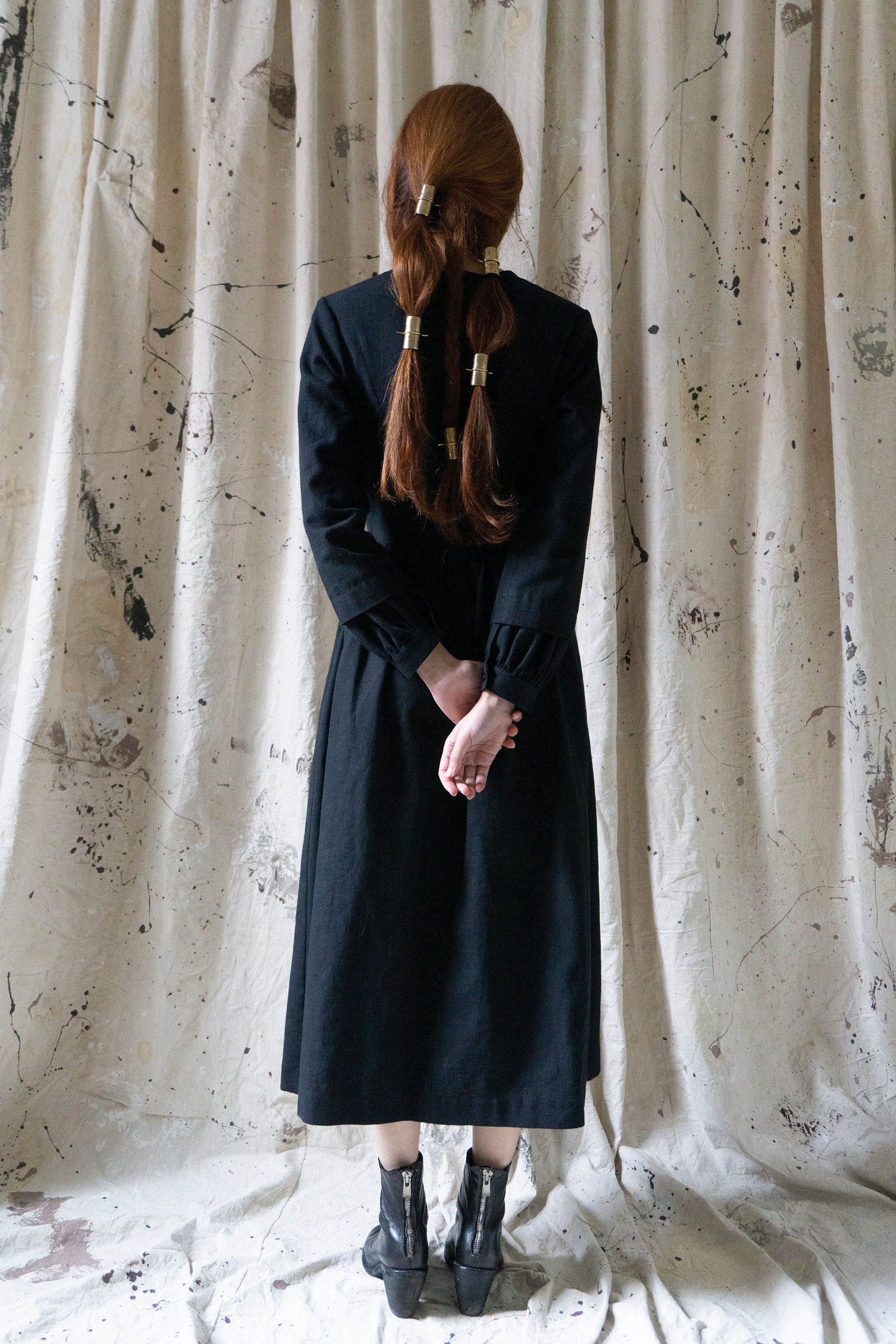 Sova Linen Dress - Black