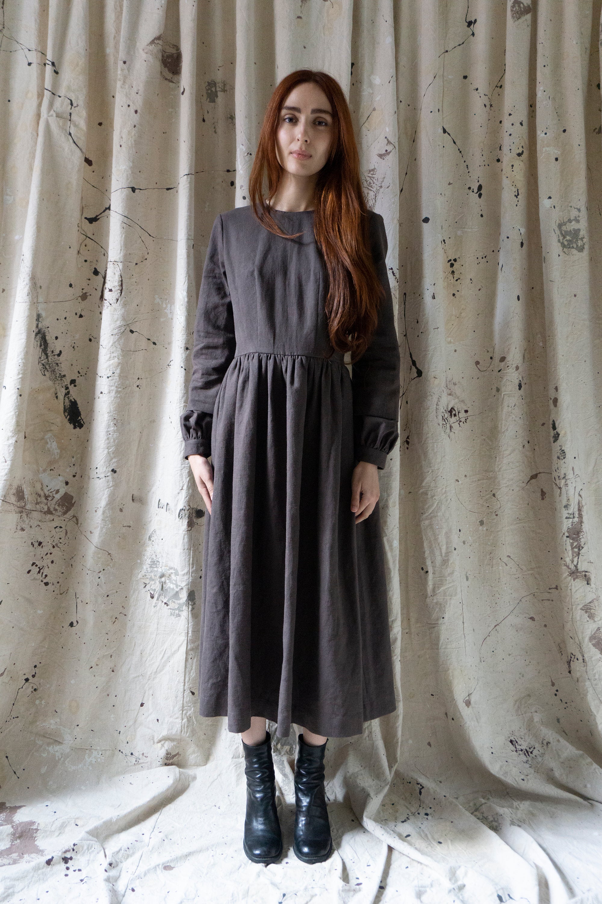 Sova Linen Dress - Brown