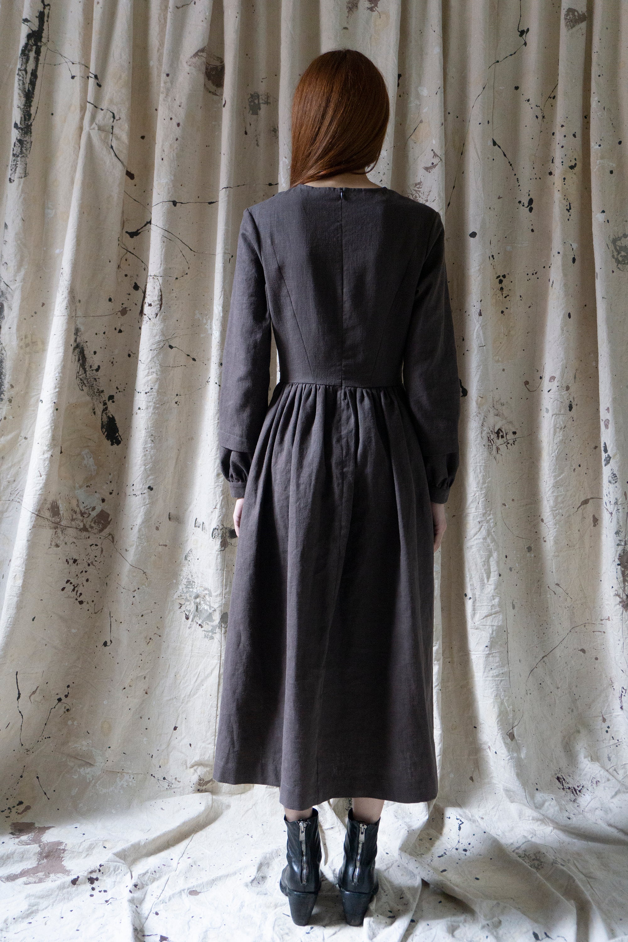 Sova Linen Dress - Brown