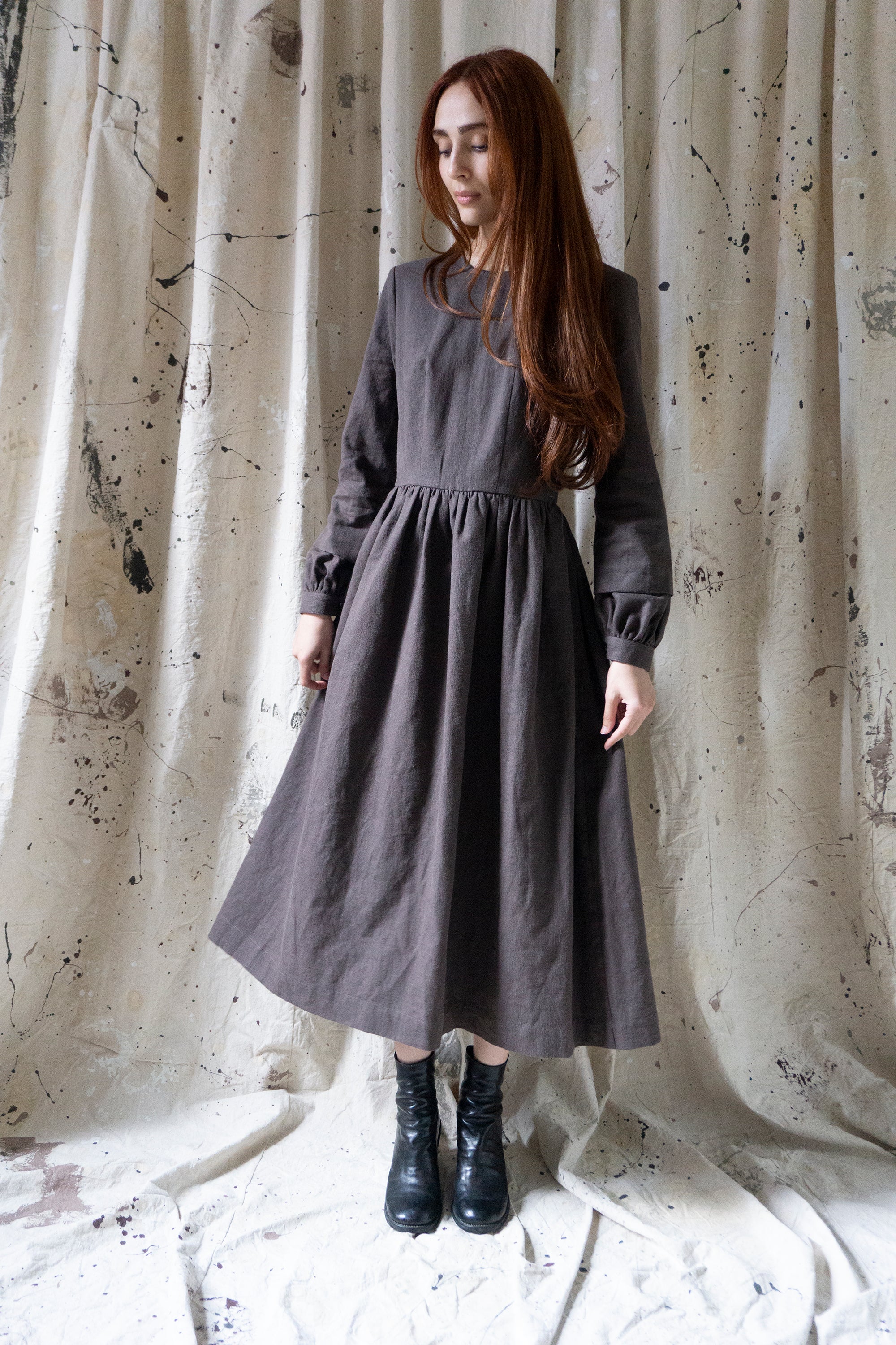 Sova Linen Dress - Brown
