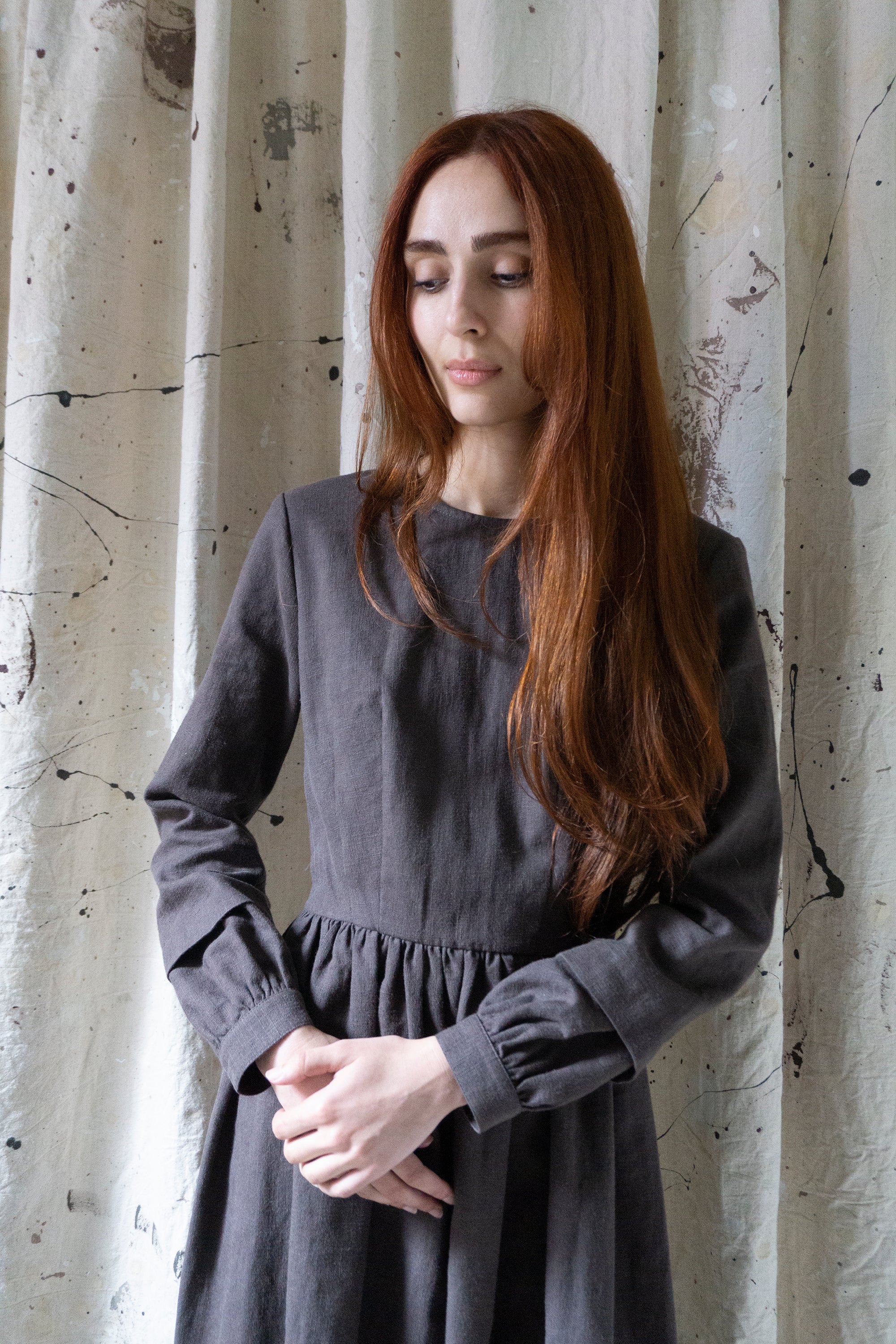 Sova Linen Dress - Brown