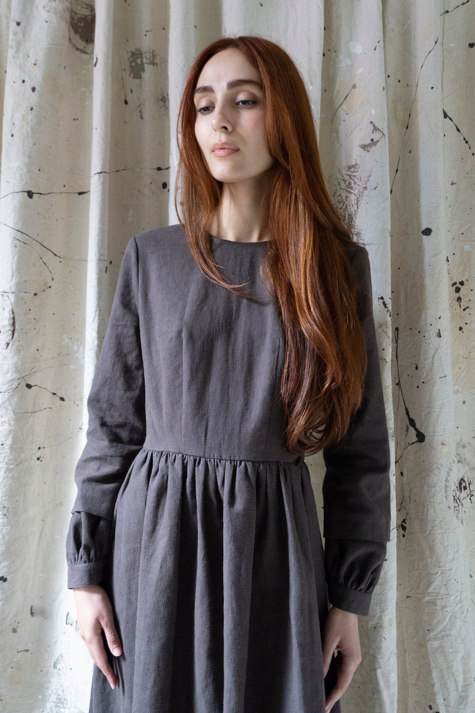 Sova Linen Dress - Brown