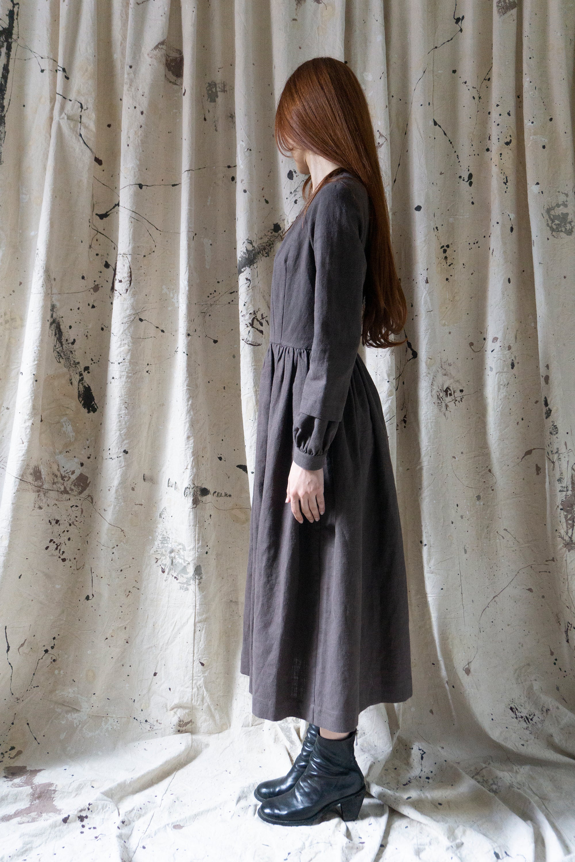 Sova Linen Dress - Brown