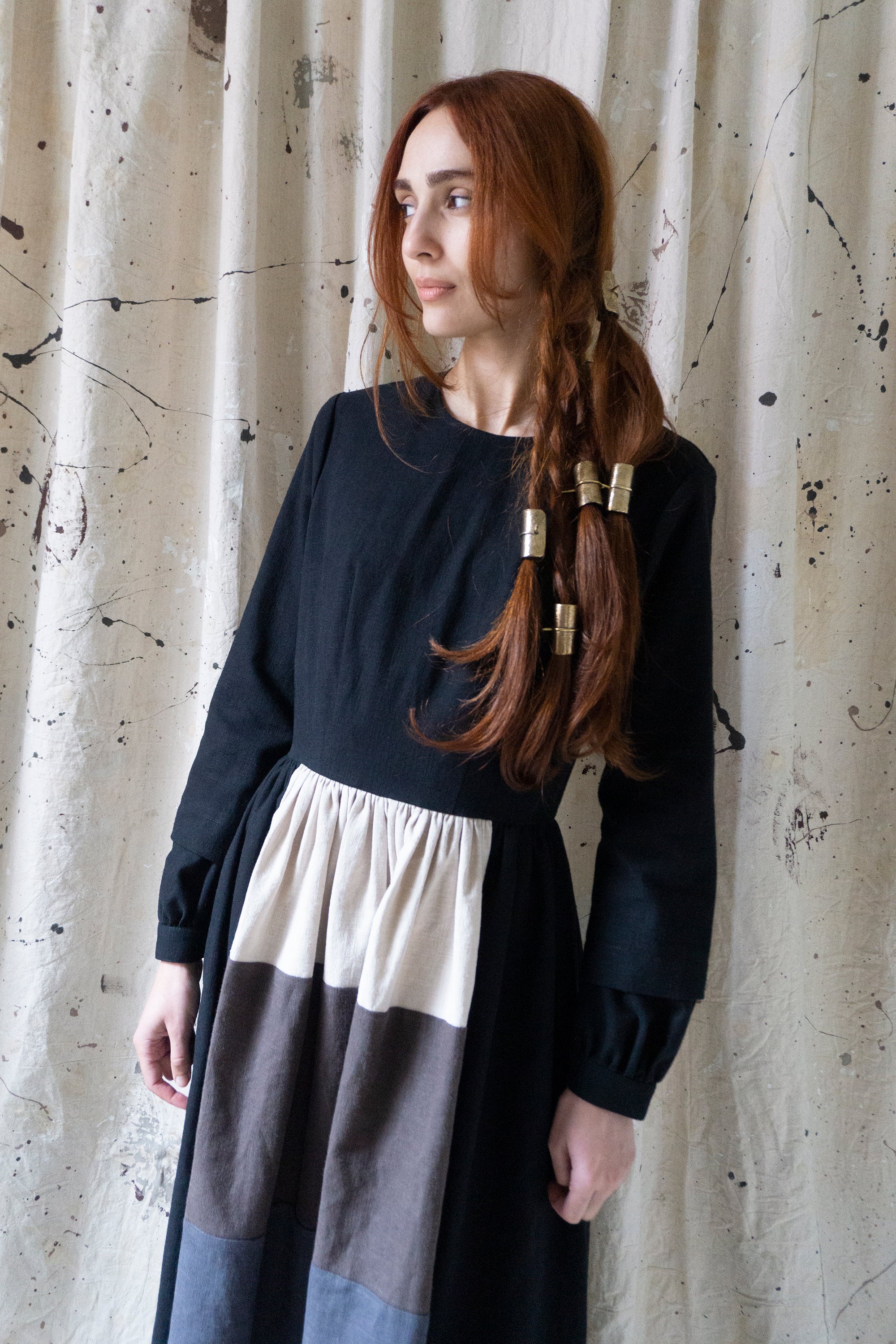 Sova Linen Dress - Fallow Field
