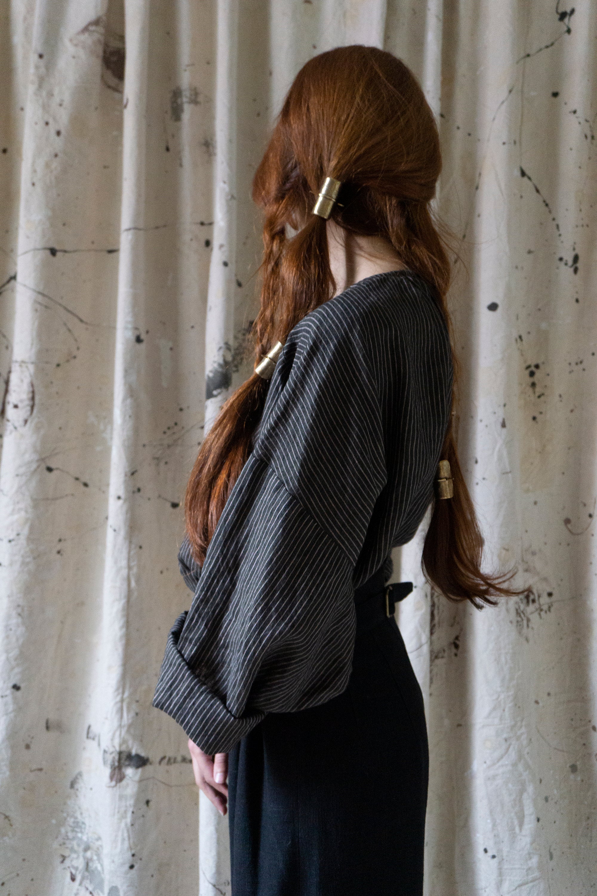 Davis Linen Trousers - Black