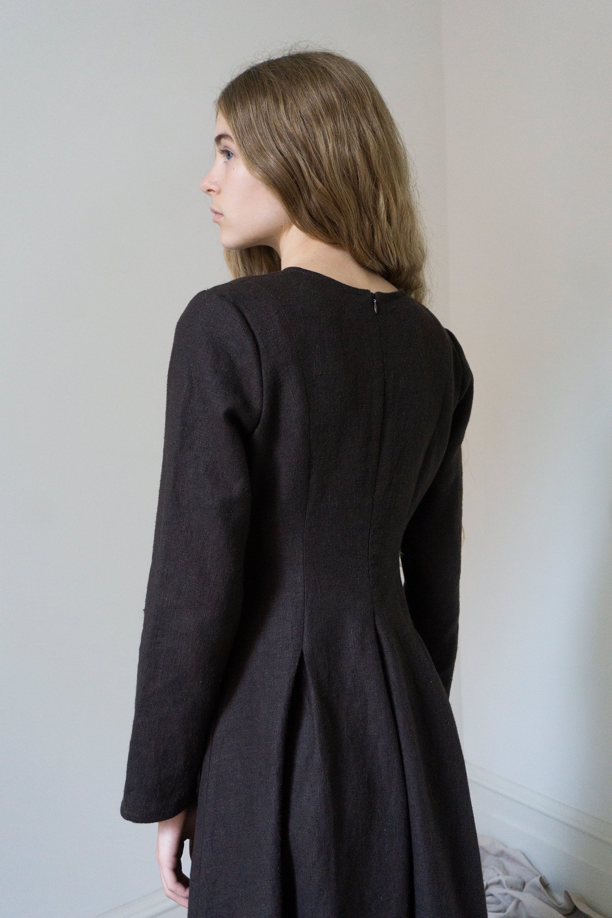 Theodora Linen Dress - Clove