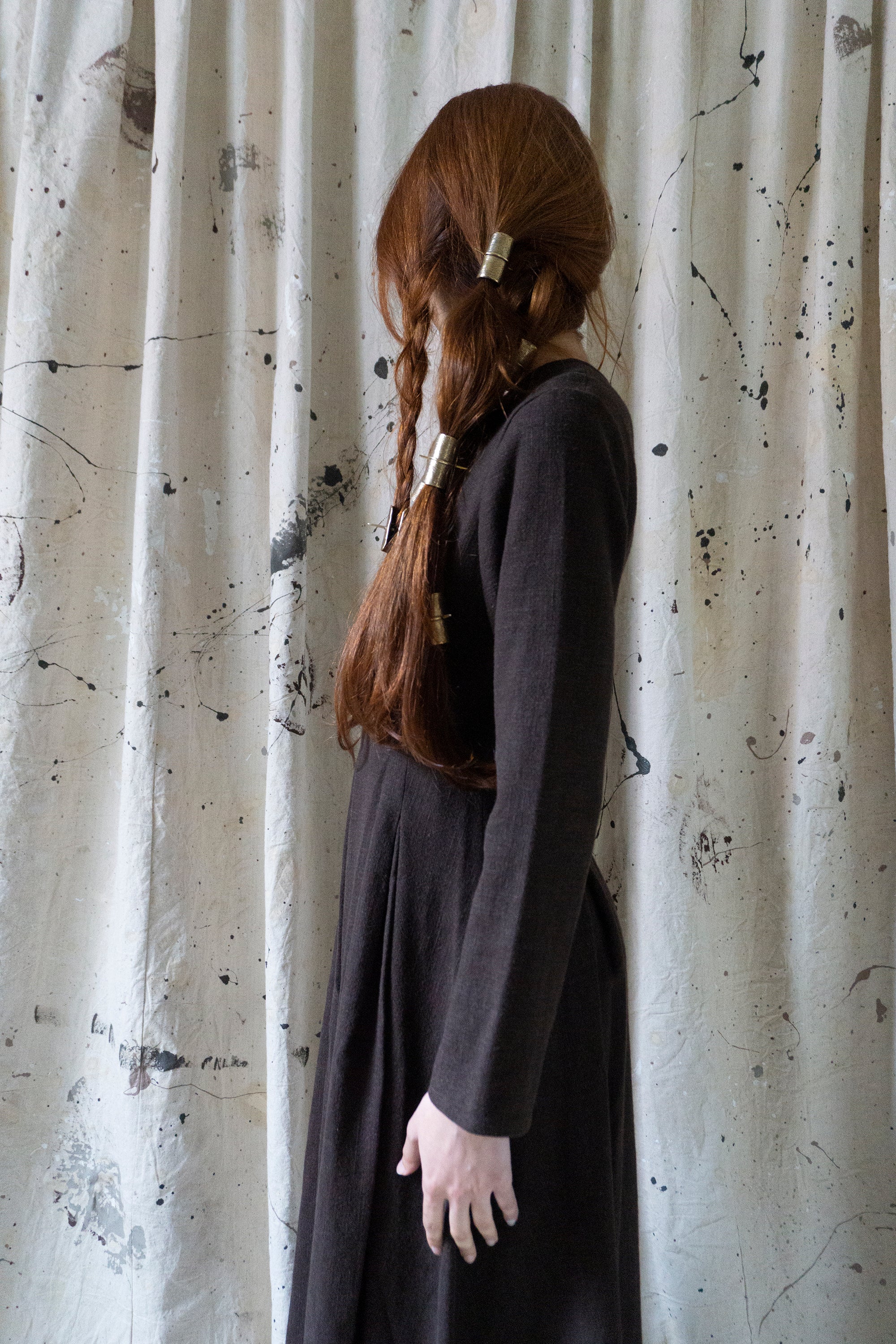 Robe en lin Theodora - Clou de girofle