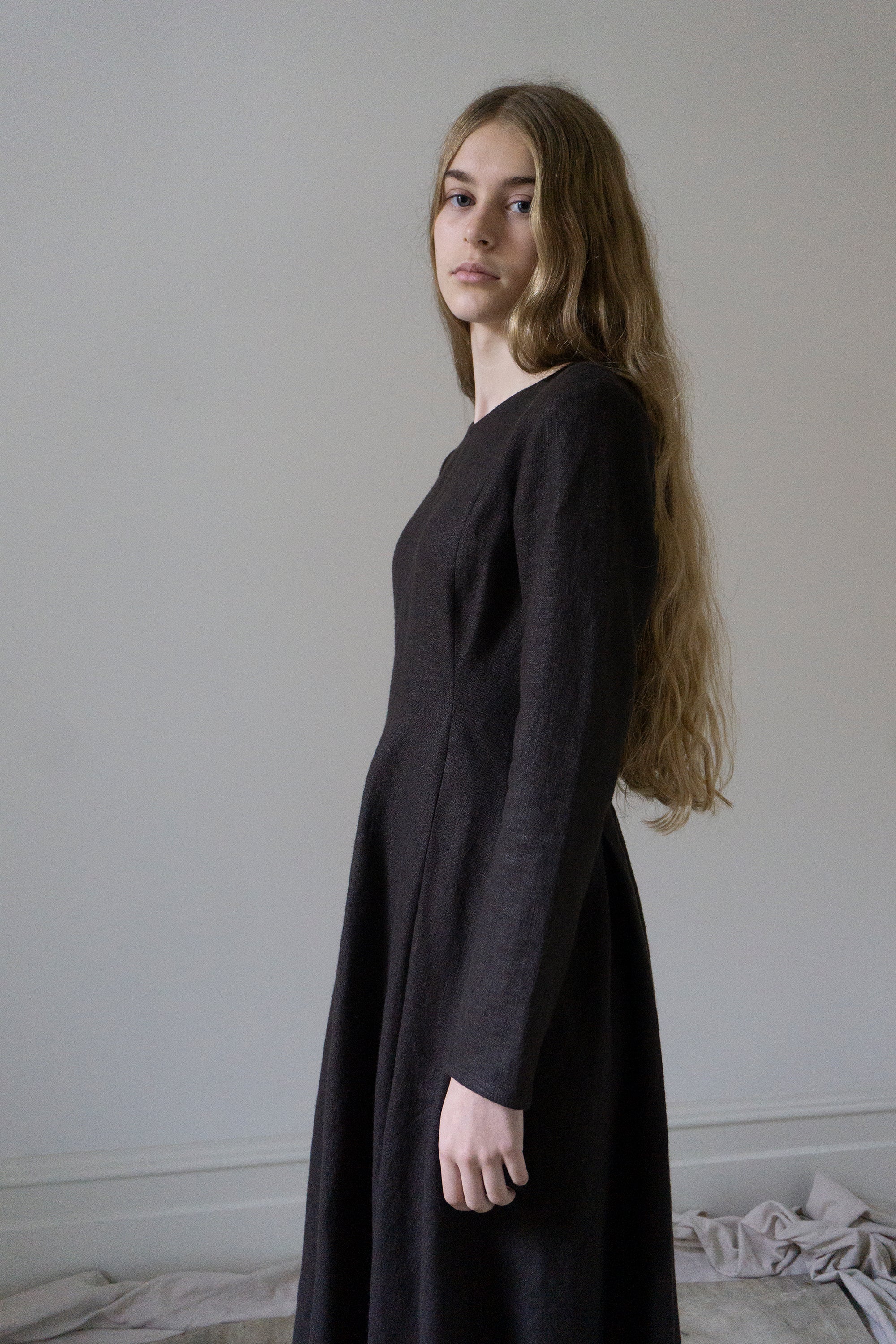 Theodora Linen Dress - Clove