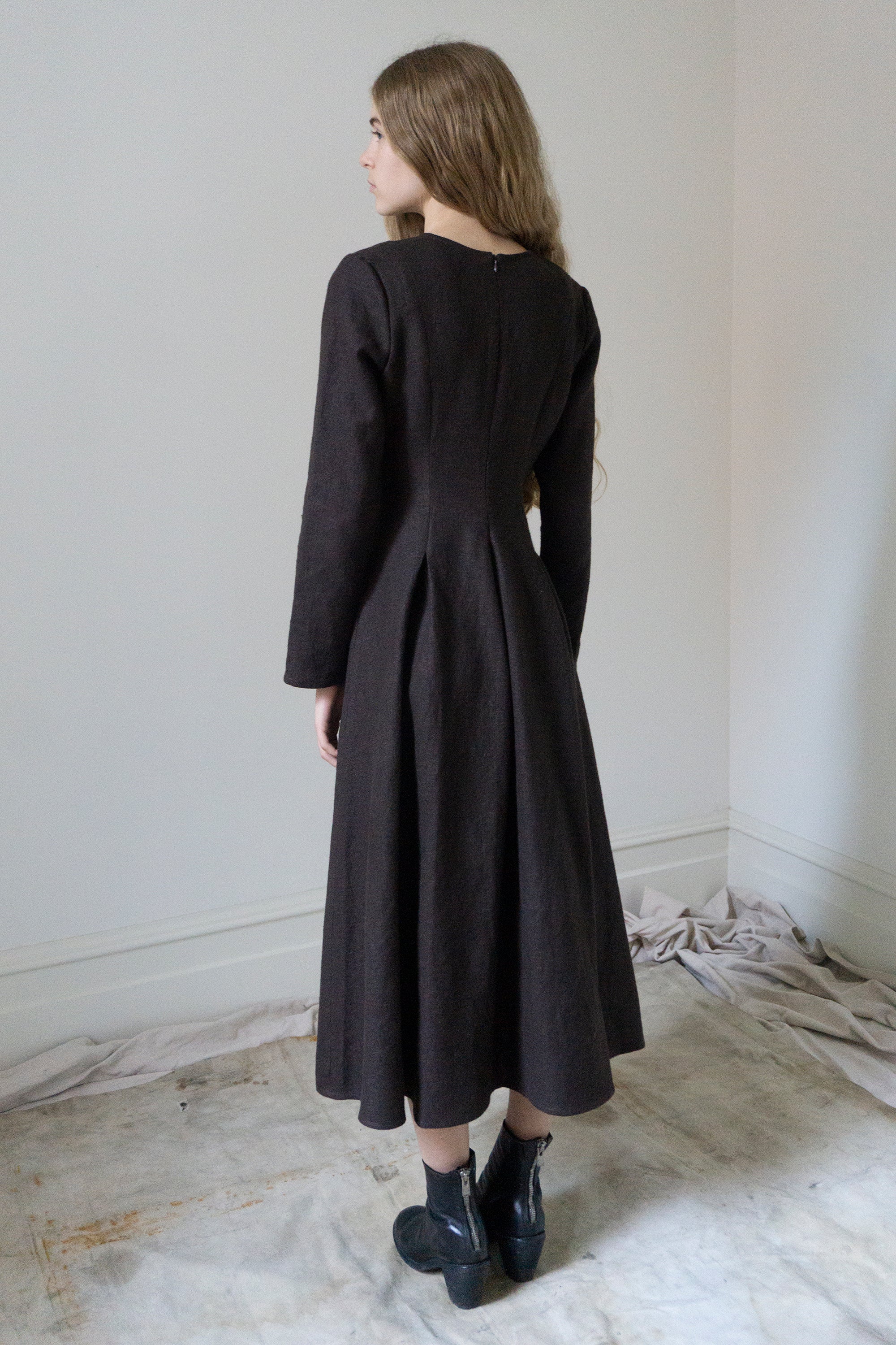 Theodora Linen Dress - Clove