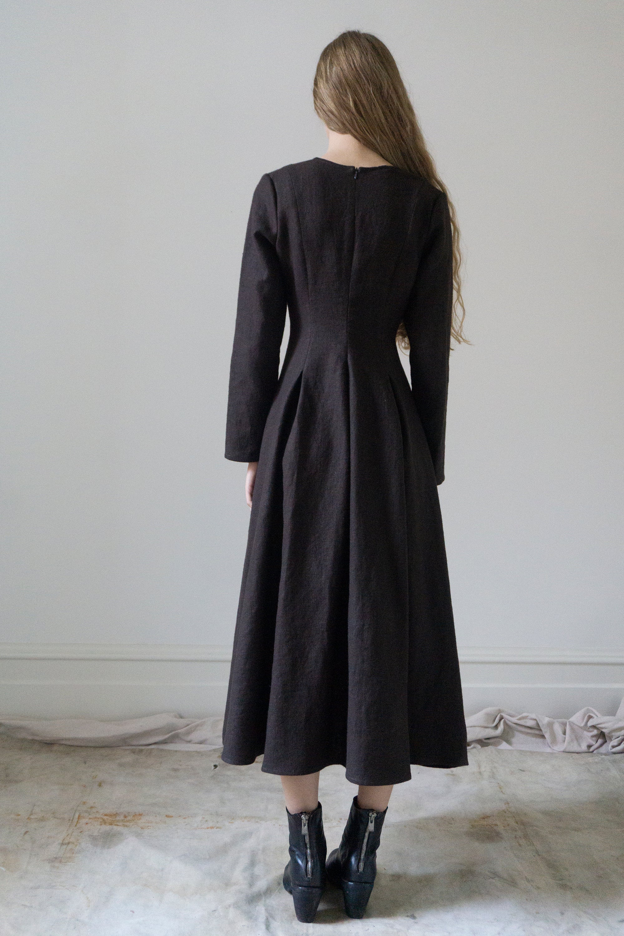Theodora Linen Dress - Clove