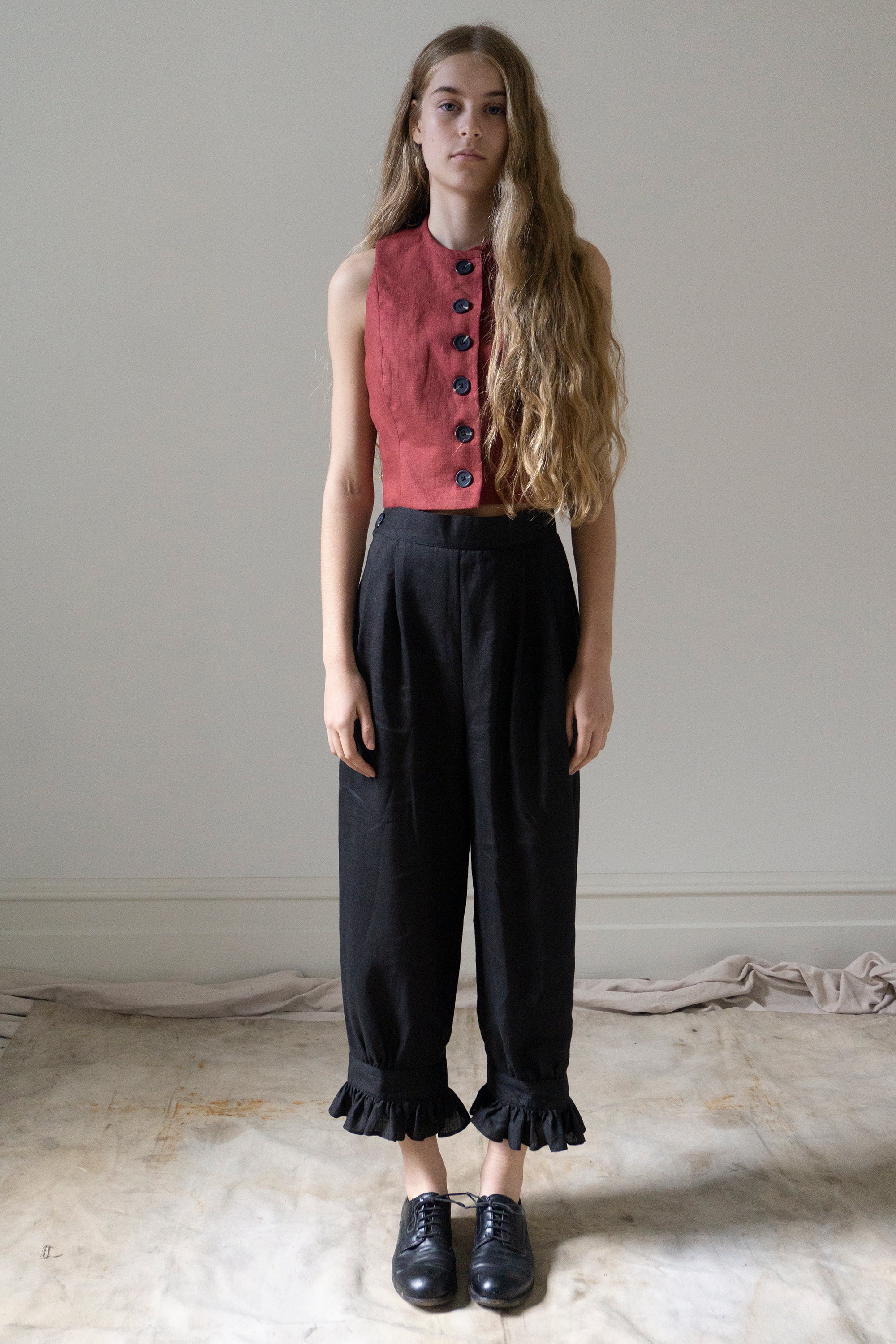 Ceres Linen Bloomers - Black