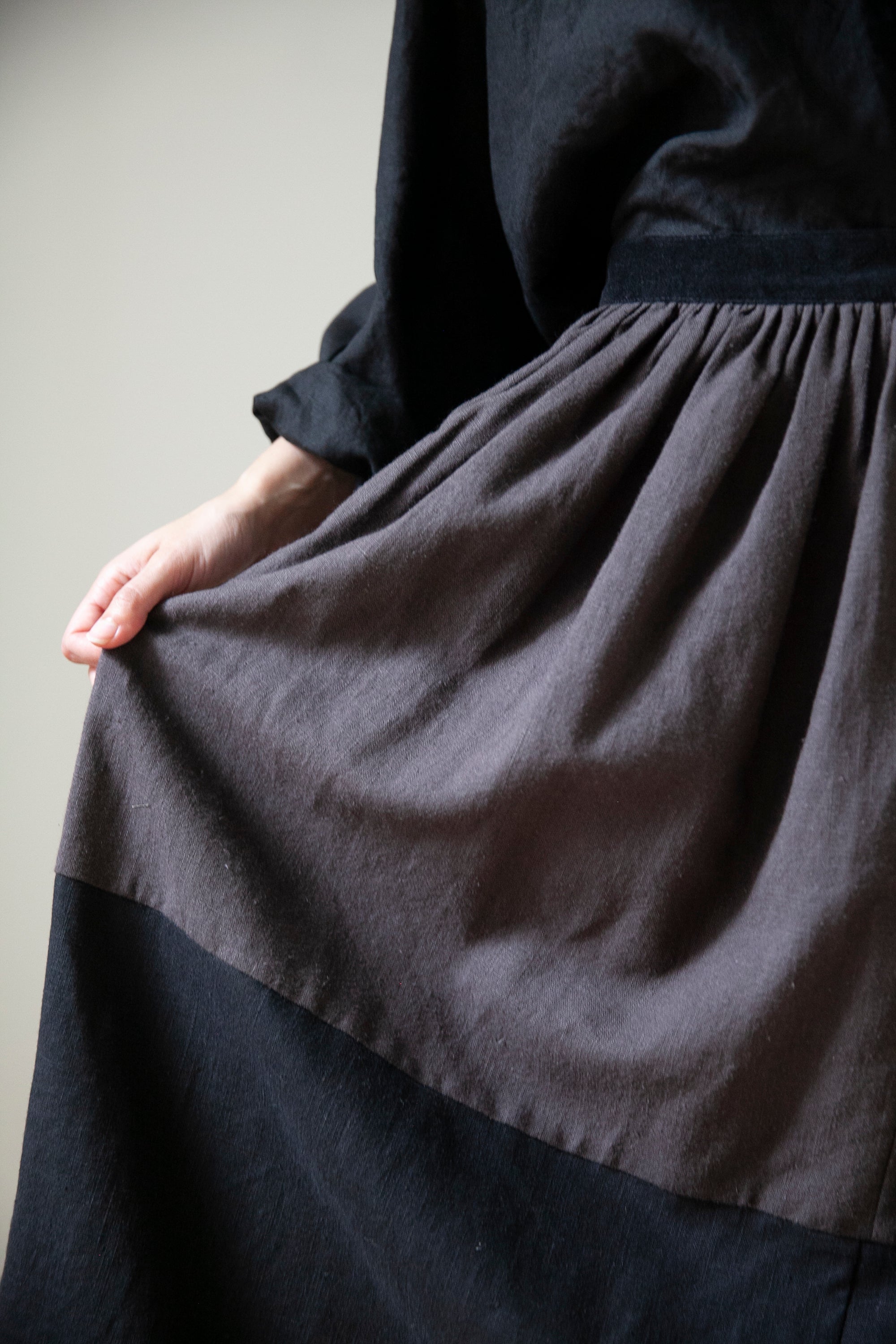 Two-Tone Linen Skirt