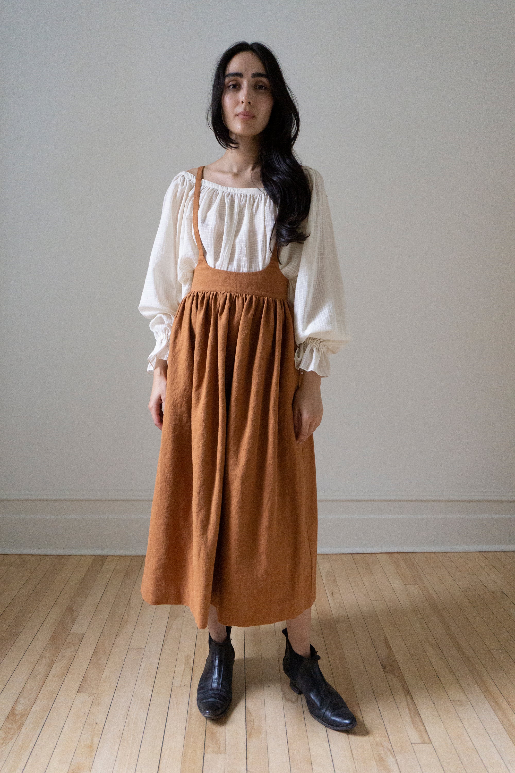 Ursula Skirt - Rust Linen